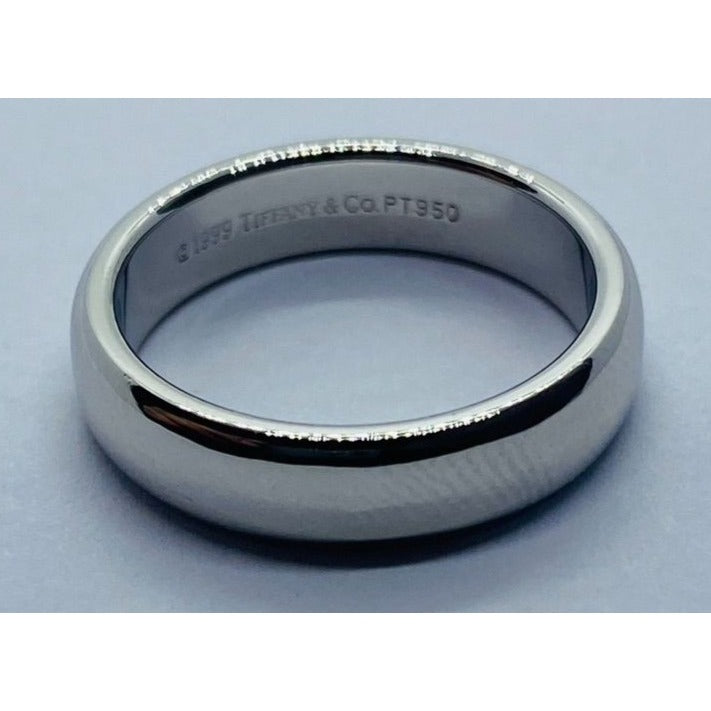 Tiffany & Co 950 Platinum Wedding Band 950PT 1999 Size 4.75