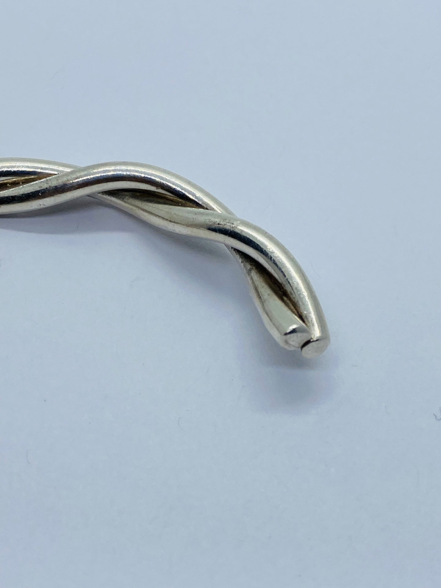 Vintage Tiffany & Co Sterling Silver Twist Cuff Bracelet 7” Including Gap 6MM