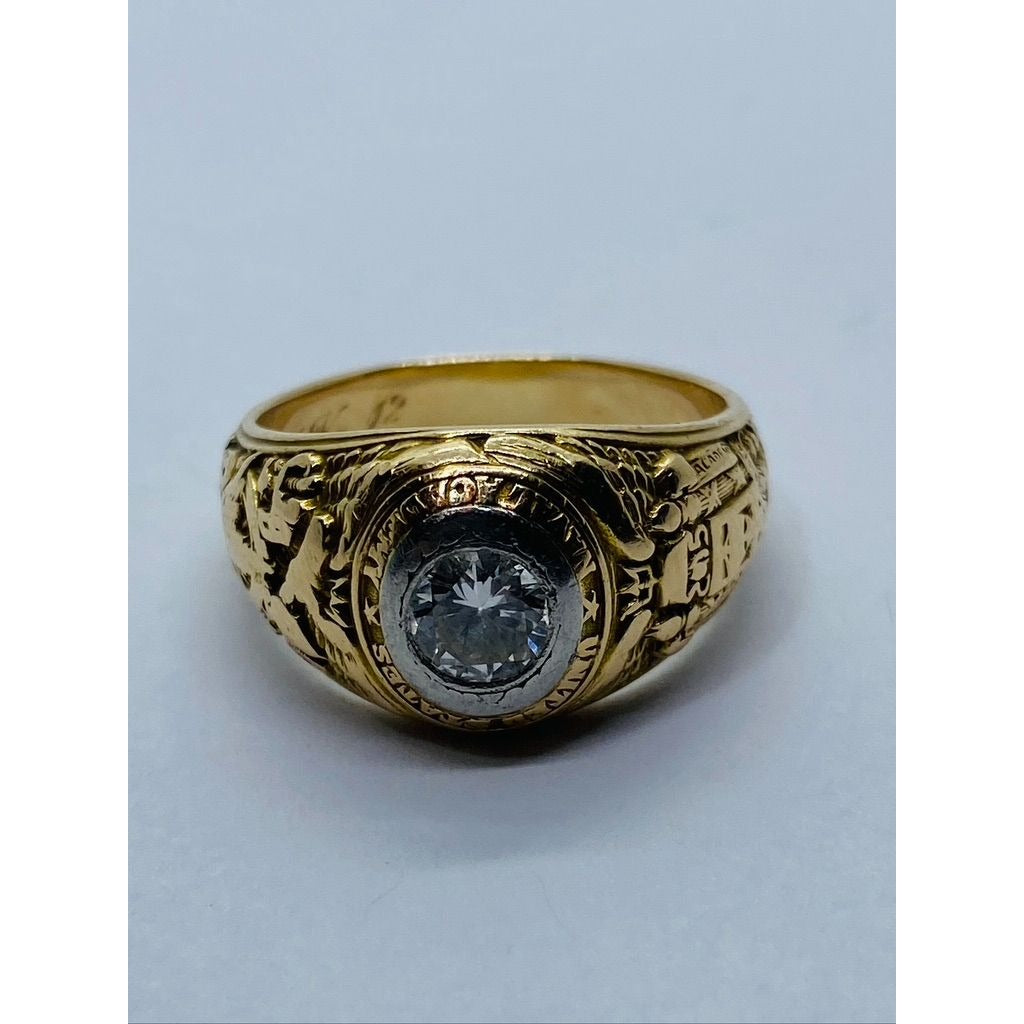 Tiffany & Co 14K Platinum .61CT 1912 Naval Academy Class Ring RARE