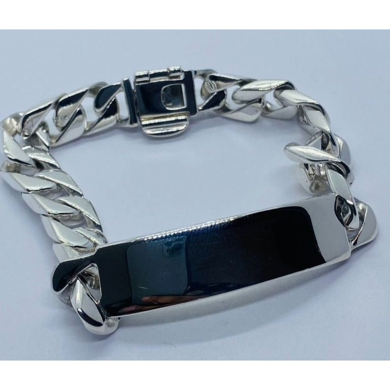 Tiffany & Co. Sterling Silver 925 Gram 7" Men's Curb Link ID Bracelet