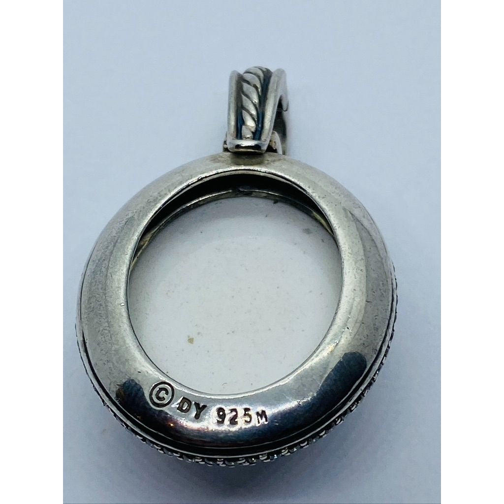 David Yurman White Agate Diamond Enhancer 39mm