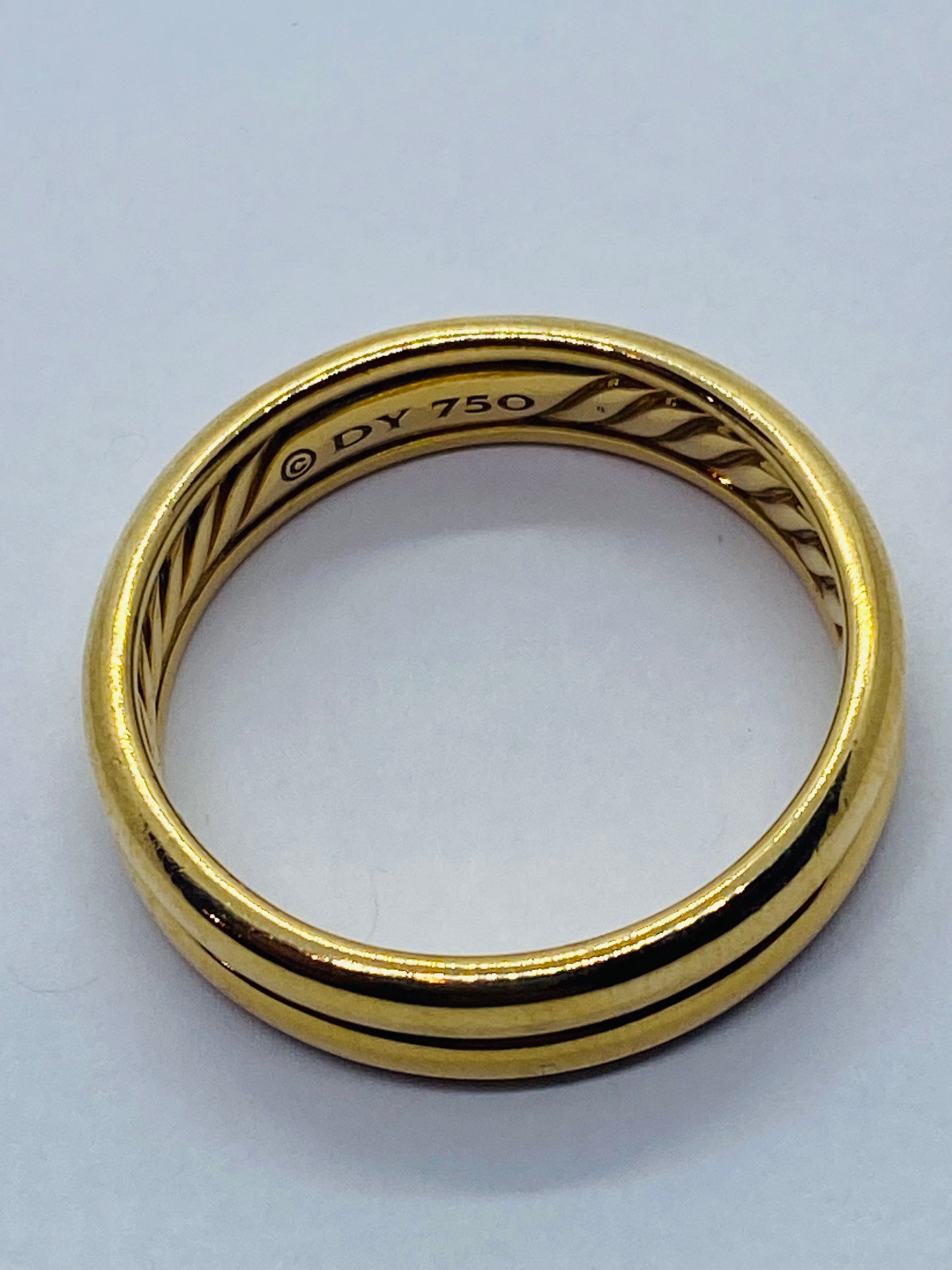 DAVID YURMAN WEDDING BAND 18K YELLOW GOLD 10.7 GRAMS SZ 12 5.5mm Wide.