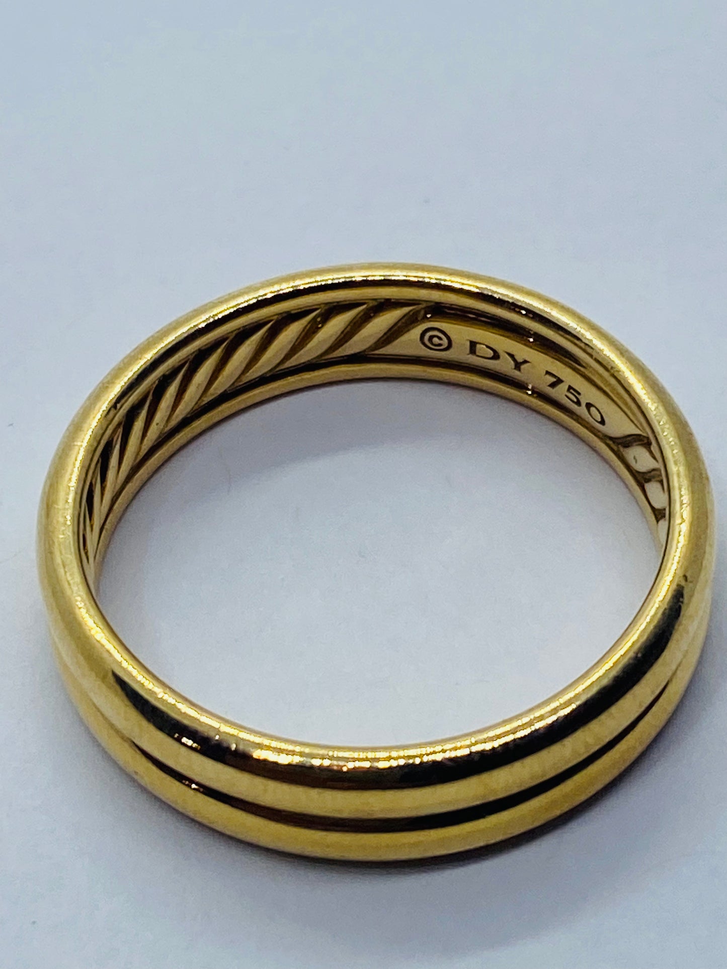 DAVID YURMAN WEDDING BAND 18K YELLOW GOLD 10.7 GRAMS SZ 12 5.5mm Wide.