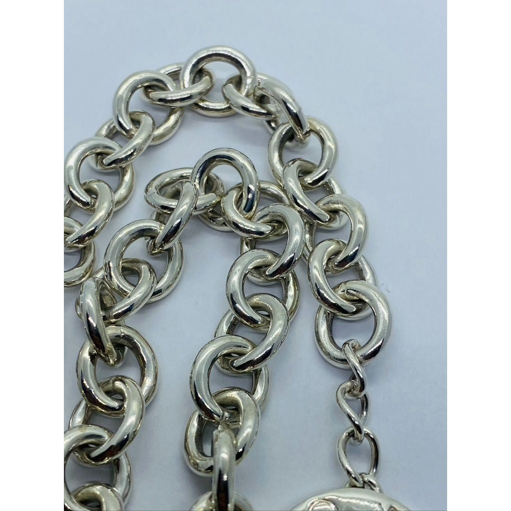 Tiffany & Co Sterling Silver Toggle Heart Tag Blank Heart Necklace 15.75"