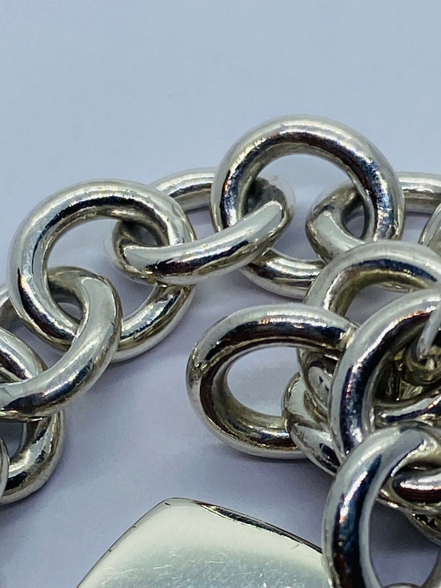 $575 Return To Tiffany & Co 7.5" New Version Toggle Heart Bracelet Silver