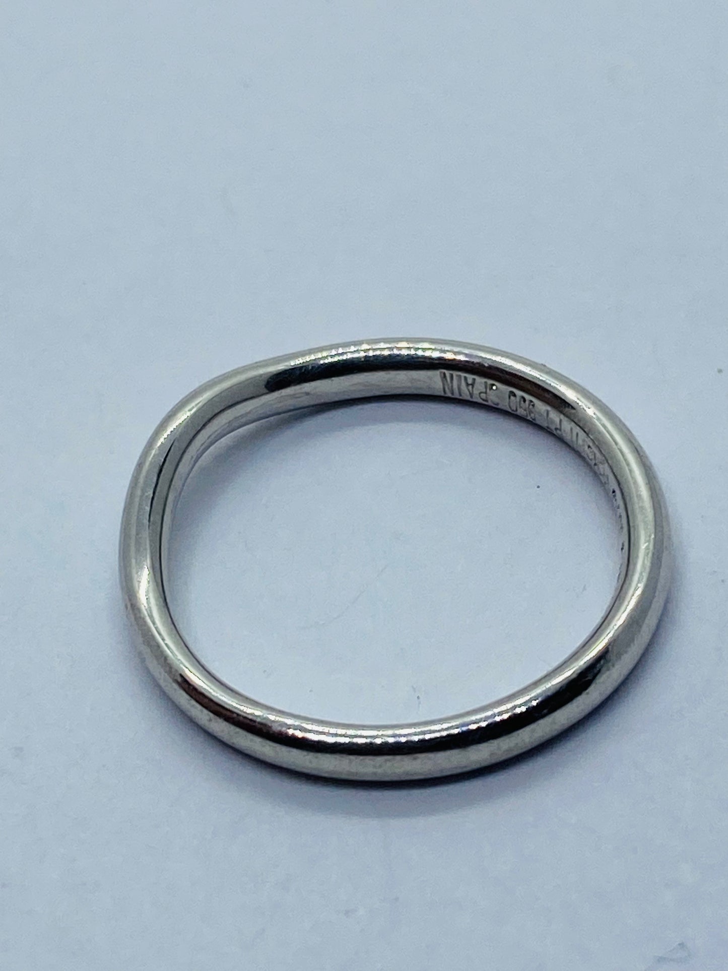 Tiffany & Co. Elsa Peretti Platinum Curved Wedding Band Ring 3.75.
