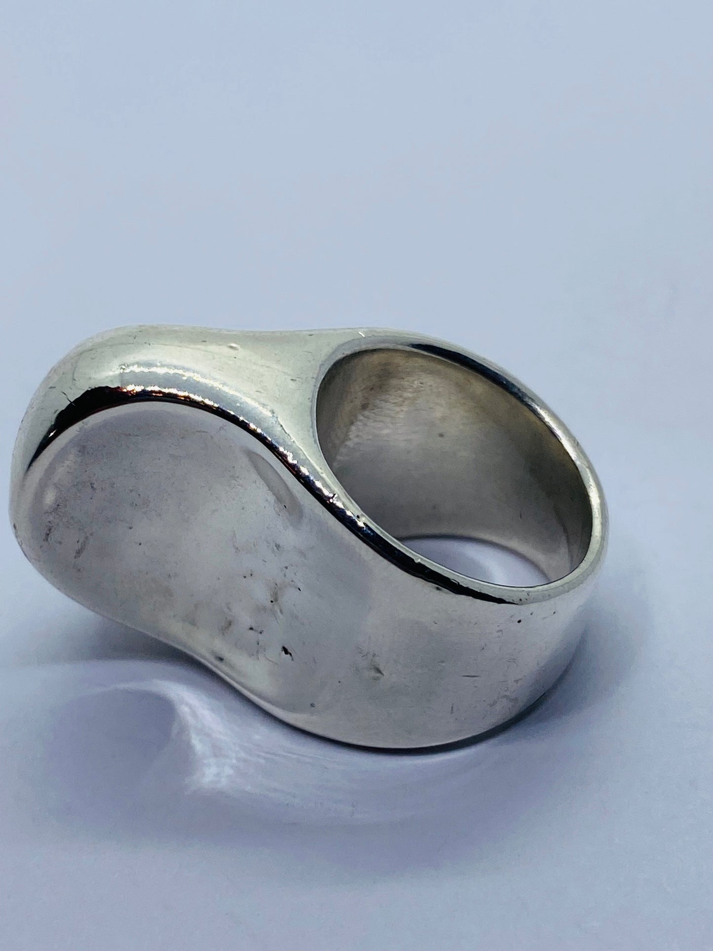 Tiffany & Co. 1977 Rare Sculptural Free Form Ring 925 Sterling Silver 5.5 Pouch