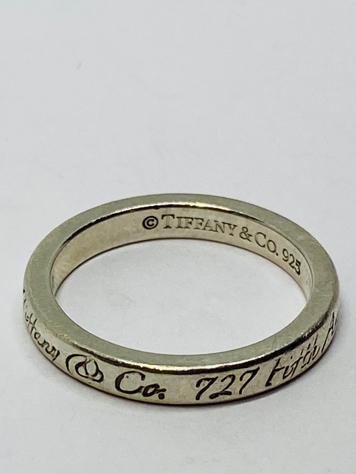 Tiffany & Co Sterling Silver Notes Narrow Band Ring Size 6