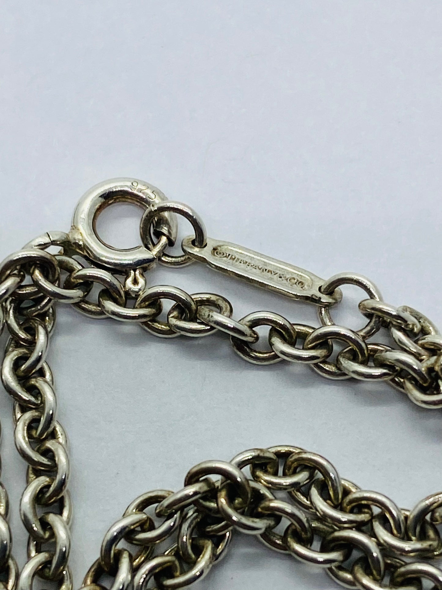 Tiffany & Co 3mm Large Link Rolo Chain 18.25 Necklace Sterling Silver