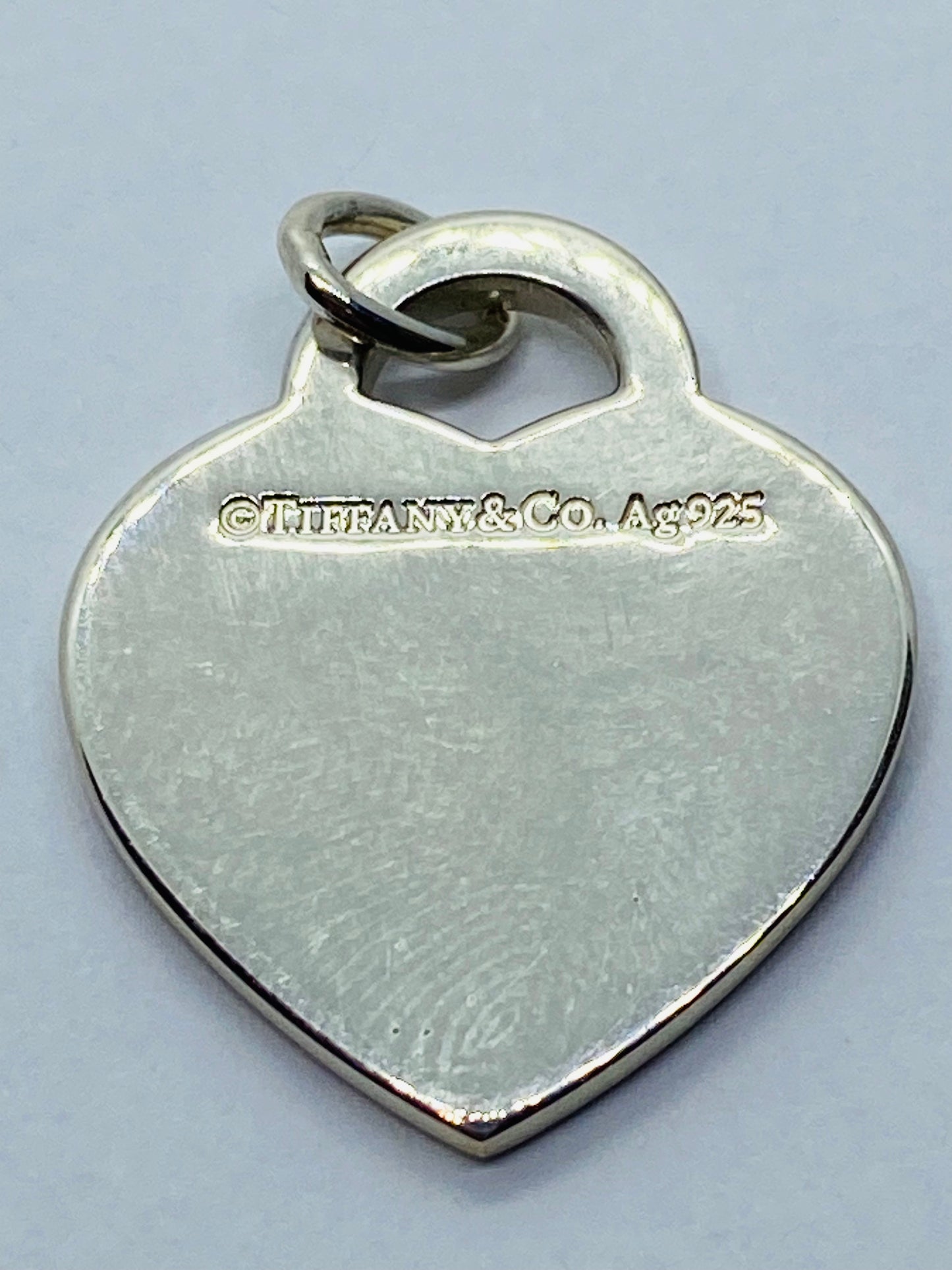 Please Return To Tiffany & Co. NYC Pink Enamel Heart Sterling Silver Pendant