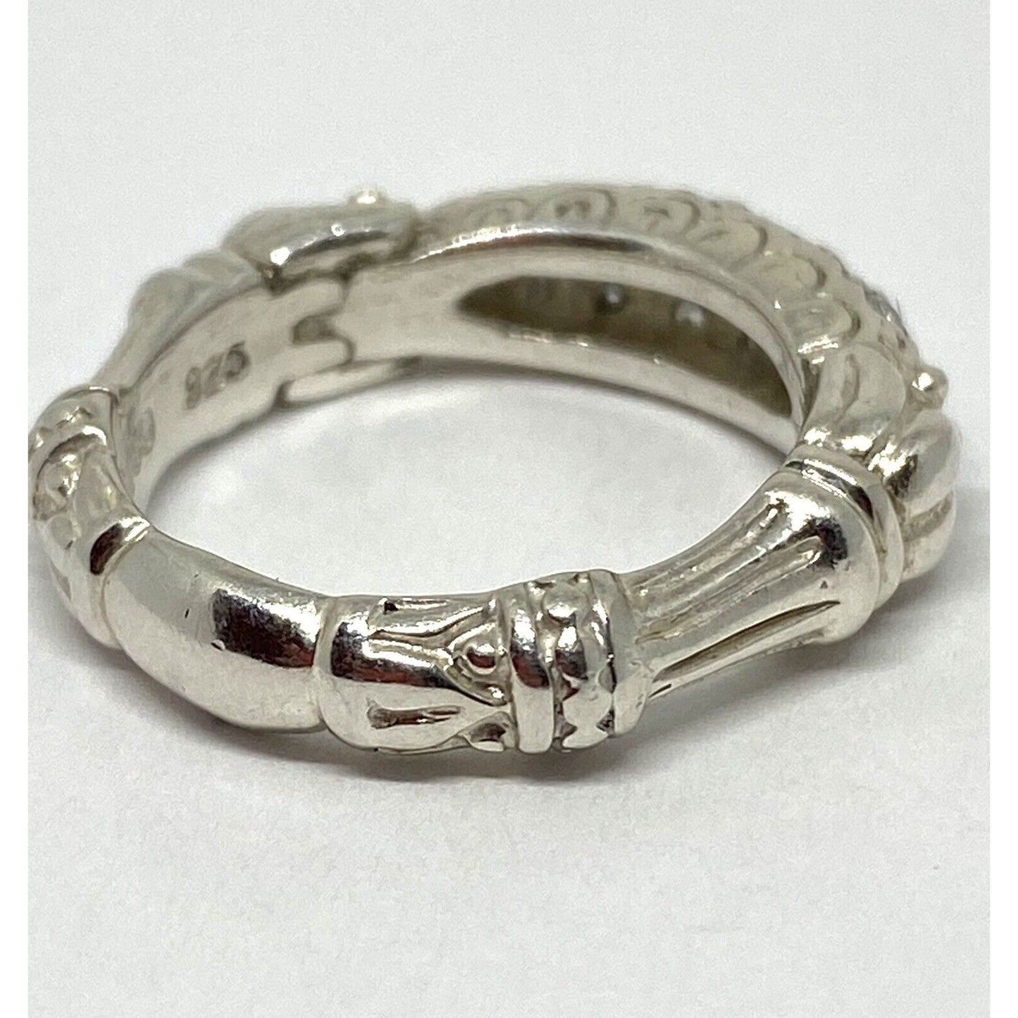 Rare Lagos Caviar Arcadian Silver 925 18K Gold DIAMOND Ring Size 6.75 $3250 MINT