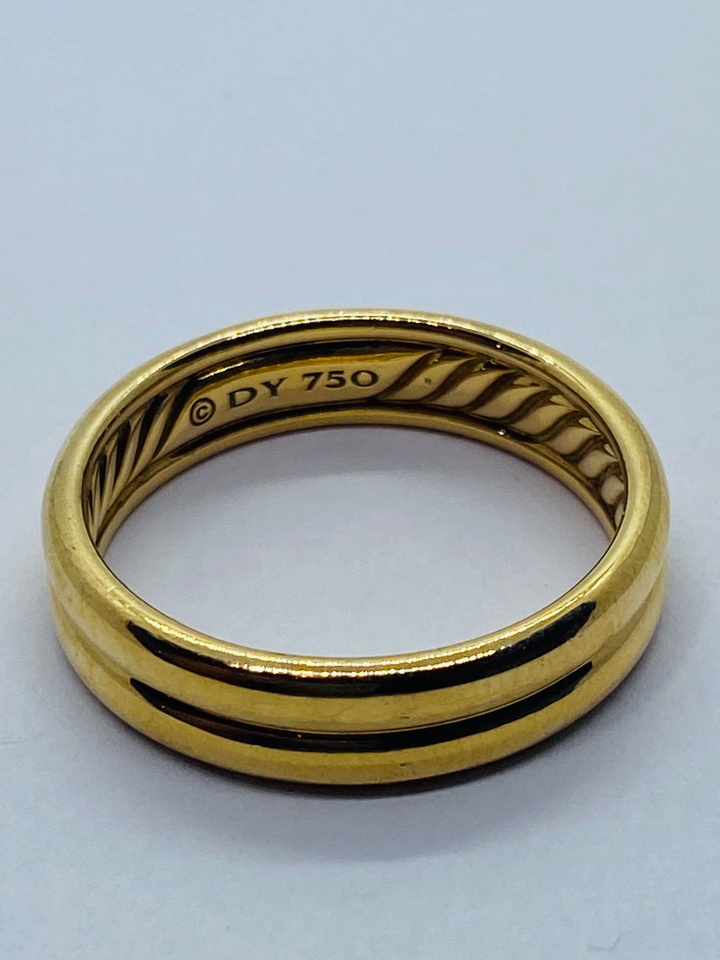 DAVID YURMAN WEDDING BAND 18K YELLOW GOLD 10.7 GRAMS SZ 12 5.5mm Wide.