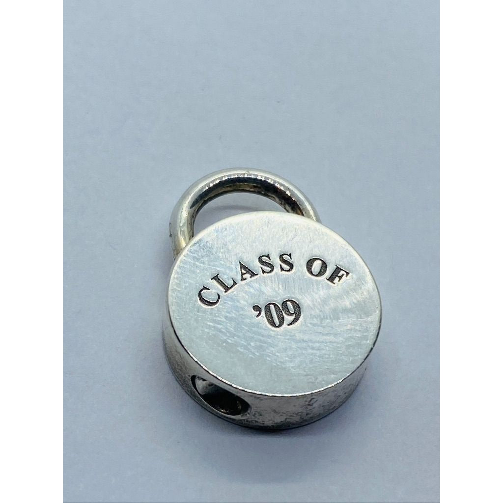 Tiffany & Co Silver Class of 2009 09 Round Circle Padlock Pendant Charm