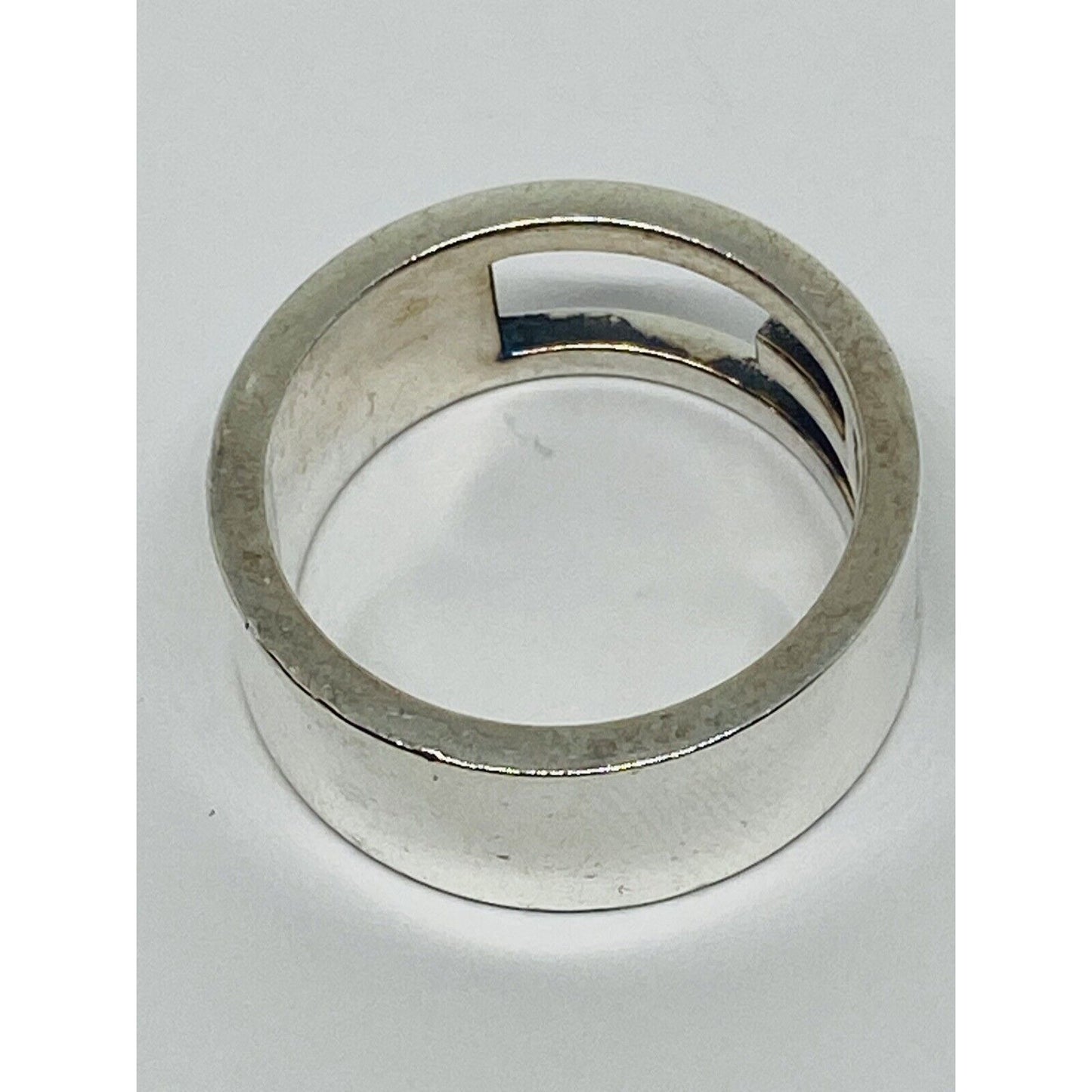 Gucci Cutout G Ring Sterling Silver size 6