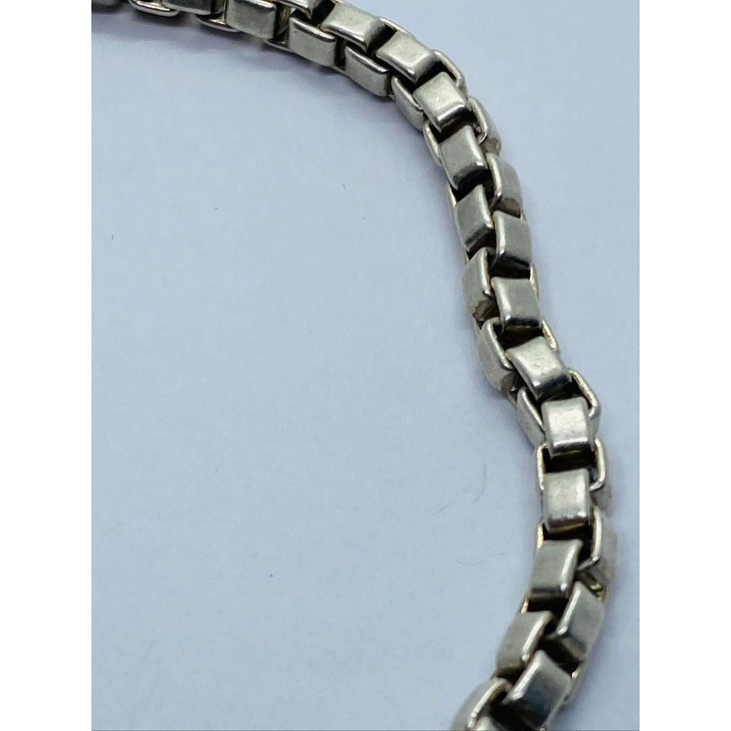 Authentic Tiffany & Co Sterling Silver 925 Venetian Box Link Bracelet