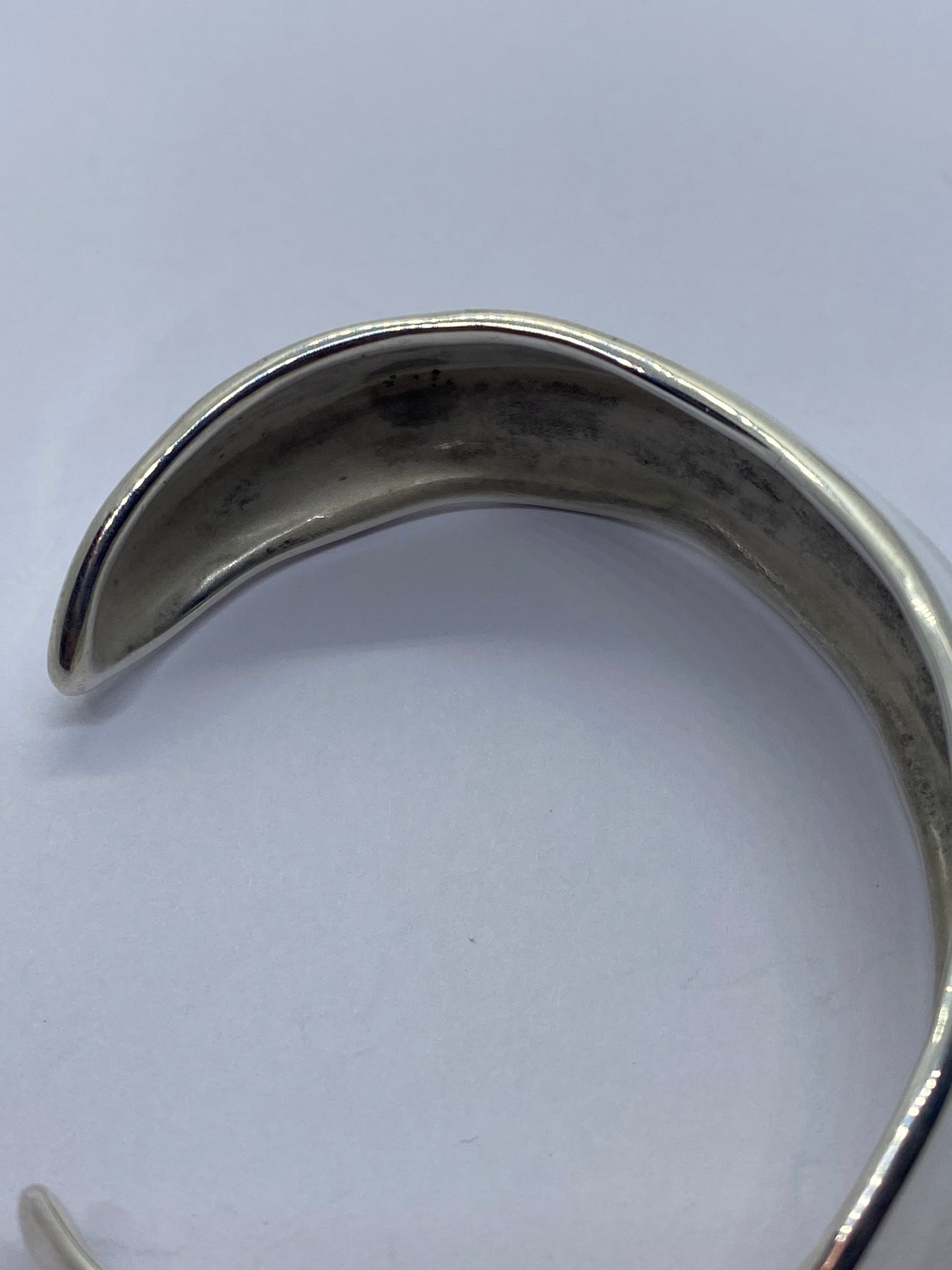 Tiffany & Co. Sterling Silver Nature Leaf Cuff Bangle Bracelet 925 6”