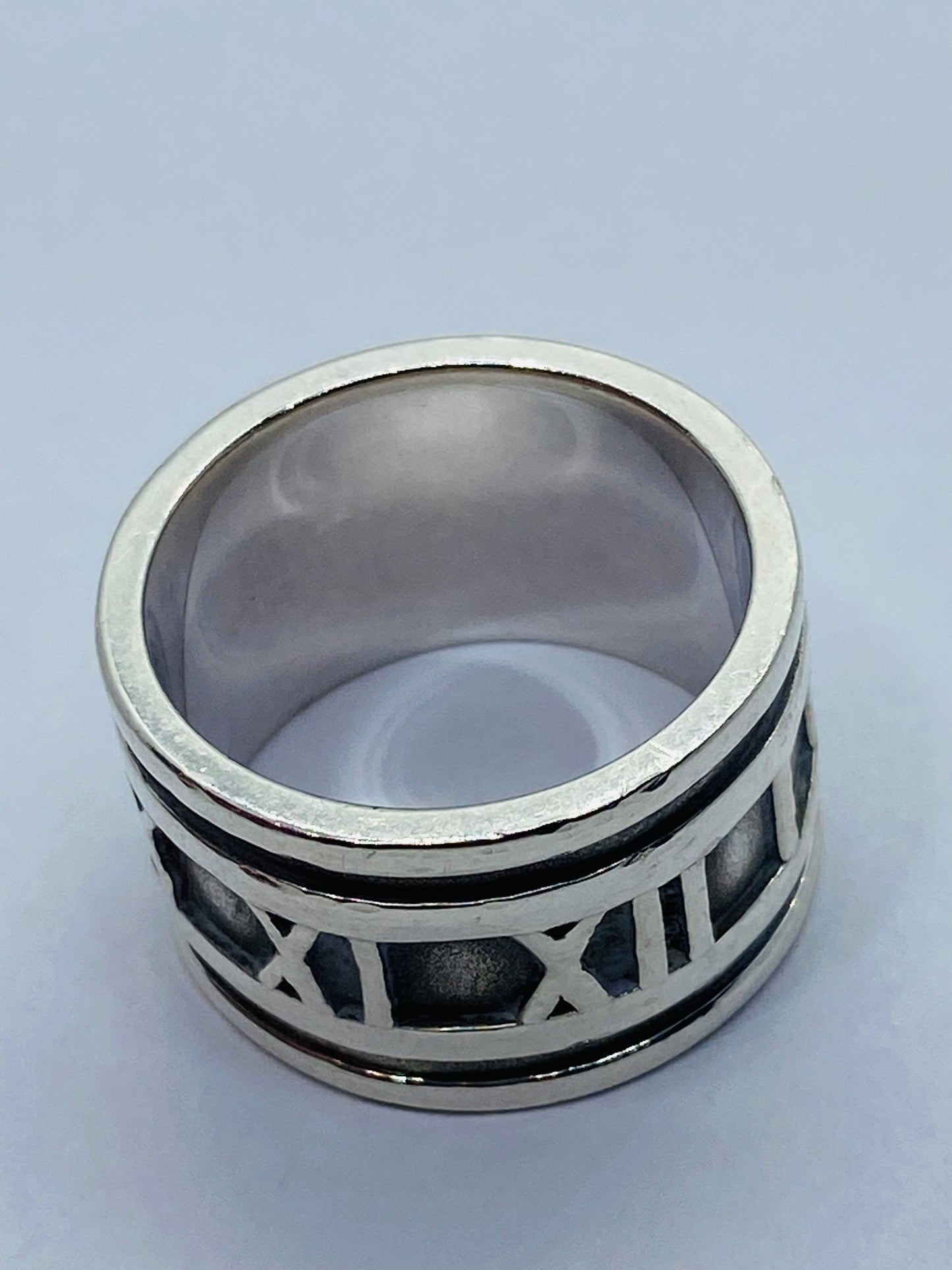TIFFANY & CO UNISEX WIDE ATLAS BAND RING Size 5
