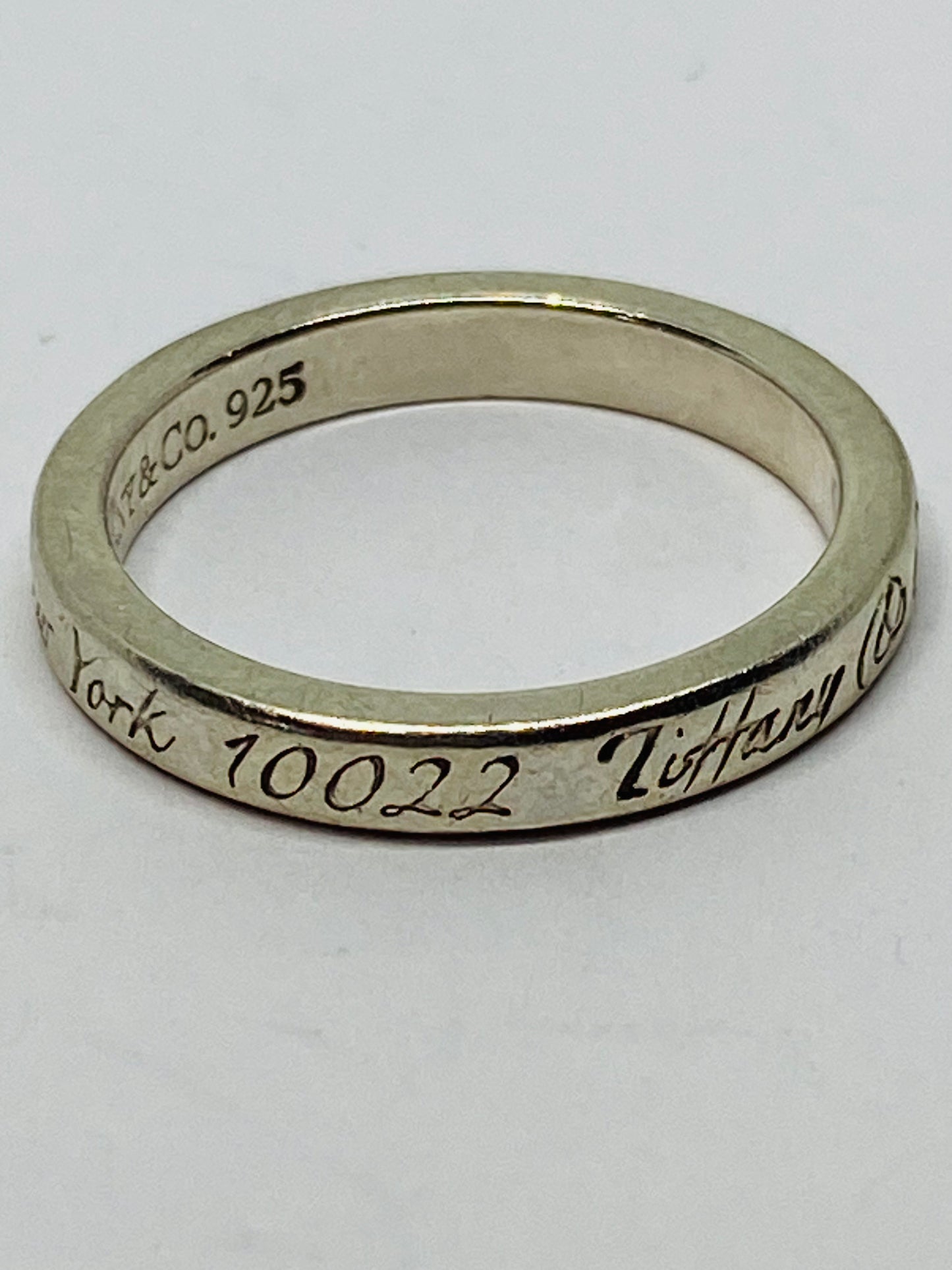 Tiffany & Co Sterling Silver Notes Narrow Band Ring Size 6