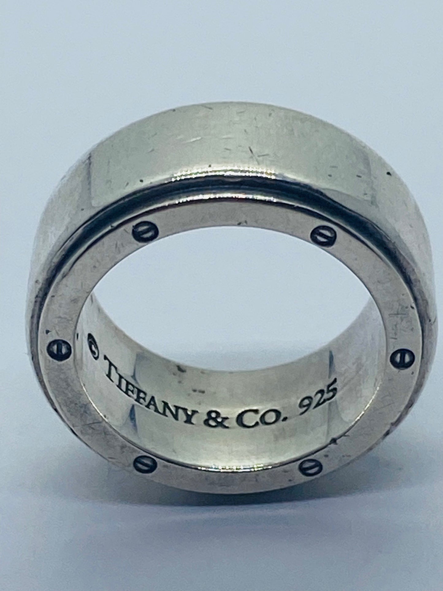 Tiffany & Co Silver Wide Metropolis Ring Size 6