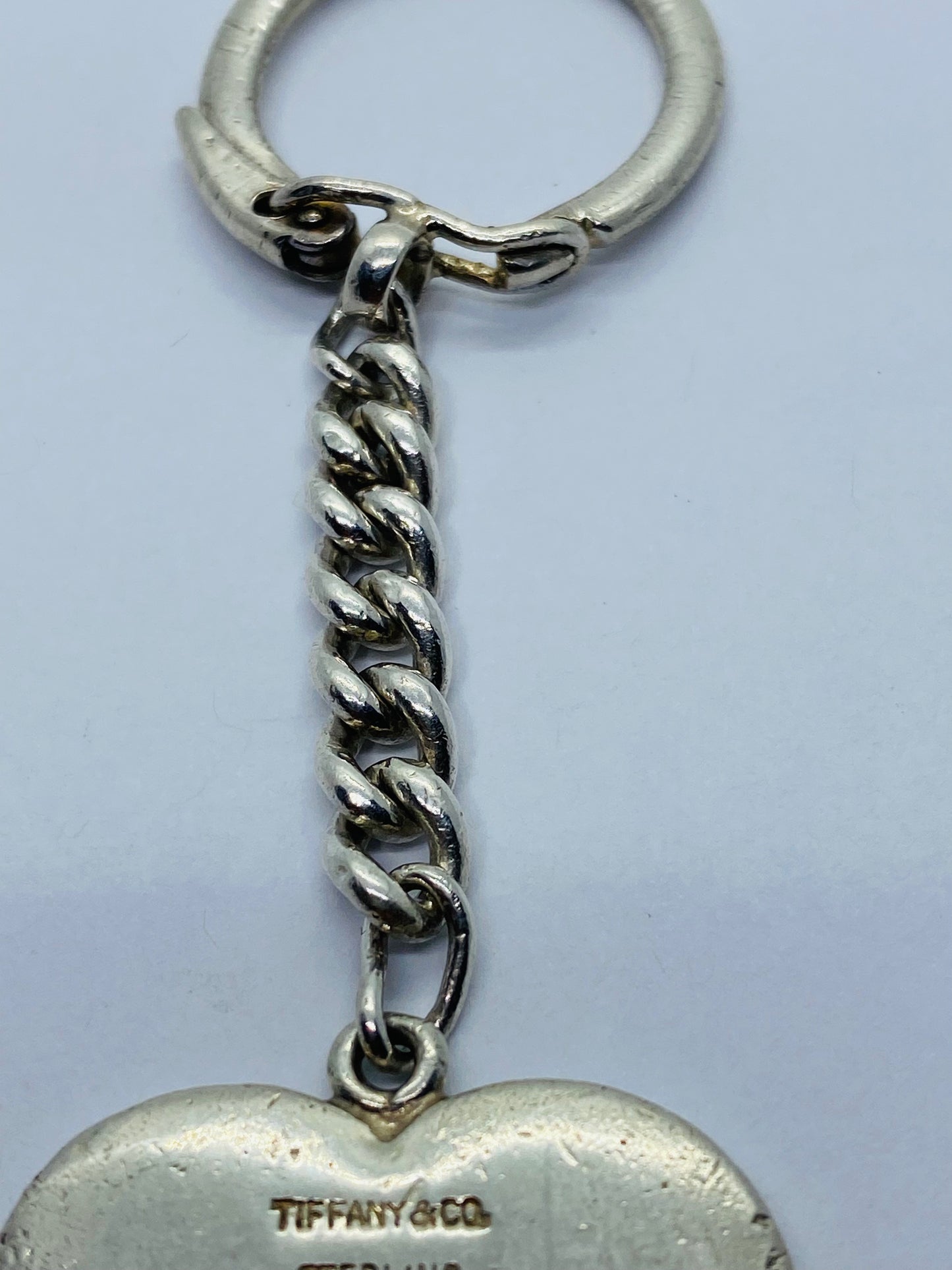 Vintage Tiffany & Co Heart Keychain Sterling Rare