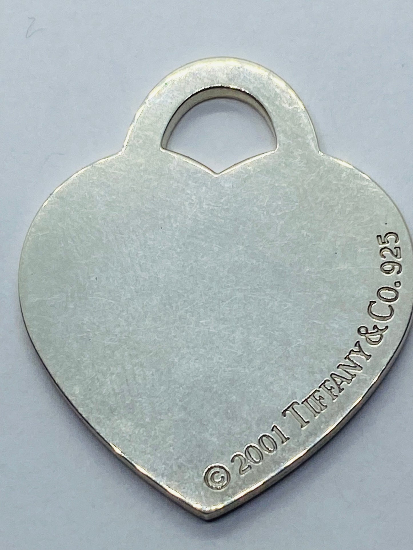 Tiffany & Co. Extra Large Heart Charm Jumbo Tag Pendant, Sterling Silver 31x26MM