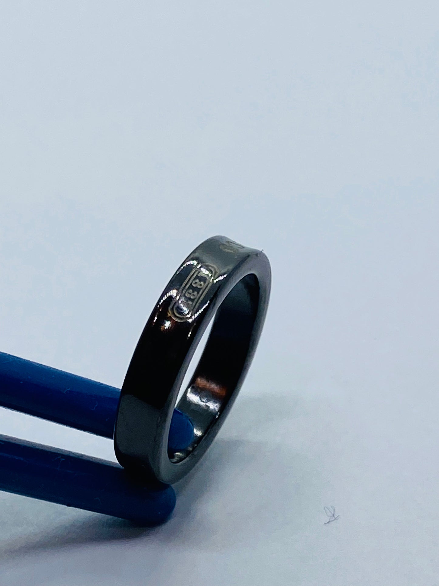 Tiffany & Co Titanium 1837 Narrow Band Ring Size 5 & Pouch Unisex Mens Rare