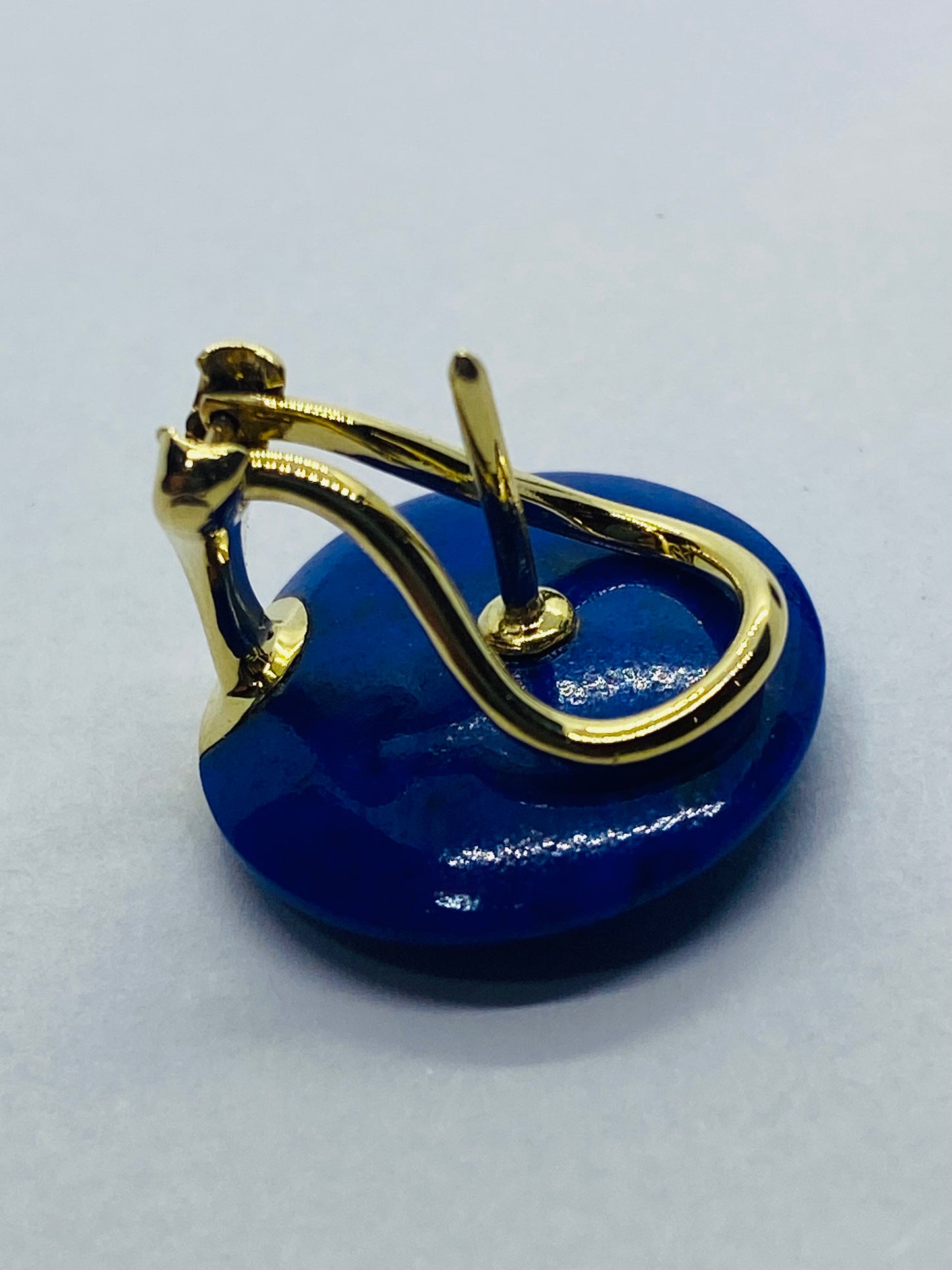 TIFFANY & CO 1976 ANGELA CUMMINGS 18 KT LENTILS EARRINGS WITH LAPIS LAZULI RARE