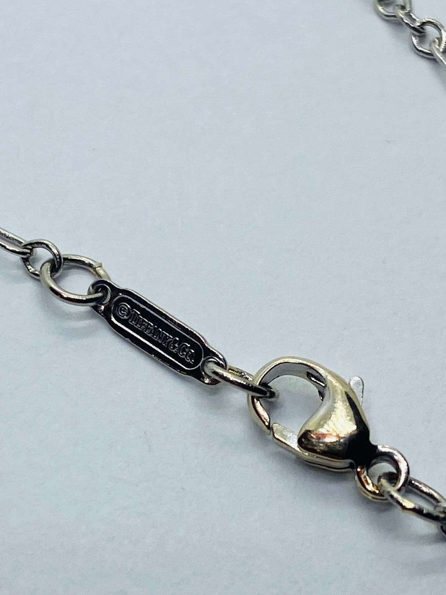 Tiffany & Co 750 Sentimental 18K White Yellow Gold Heart Pendant Necklace Box!