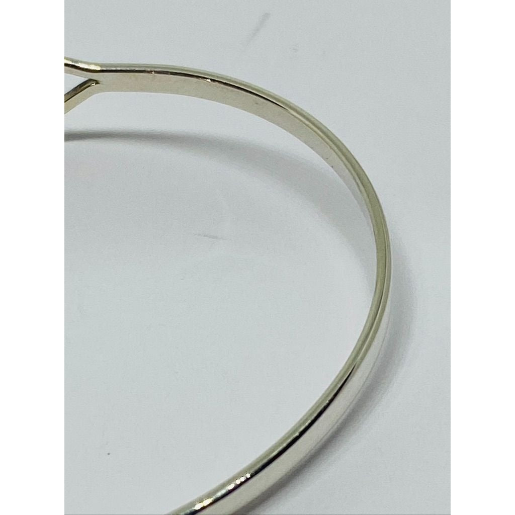 Tiffany & Co. Double Heart Bangle Bracelet in Sterling Silver & 14K Gold Balls