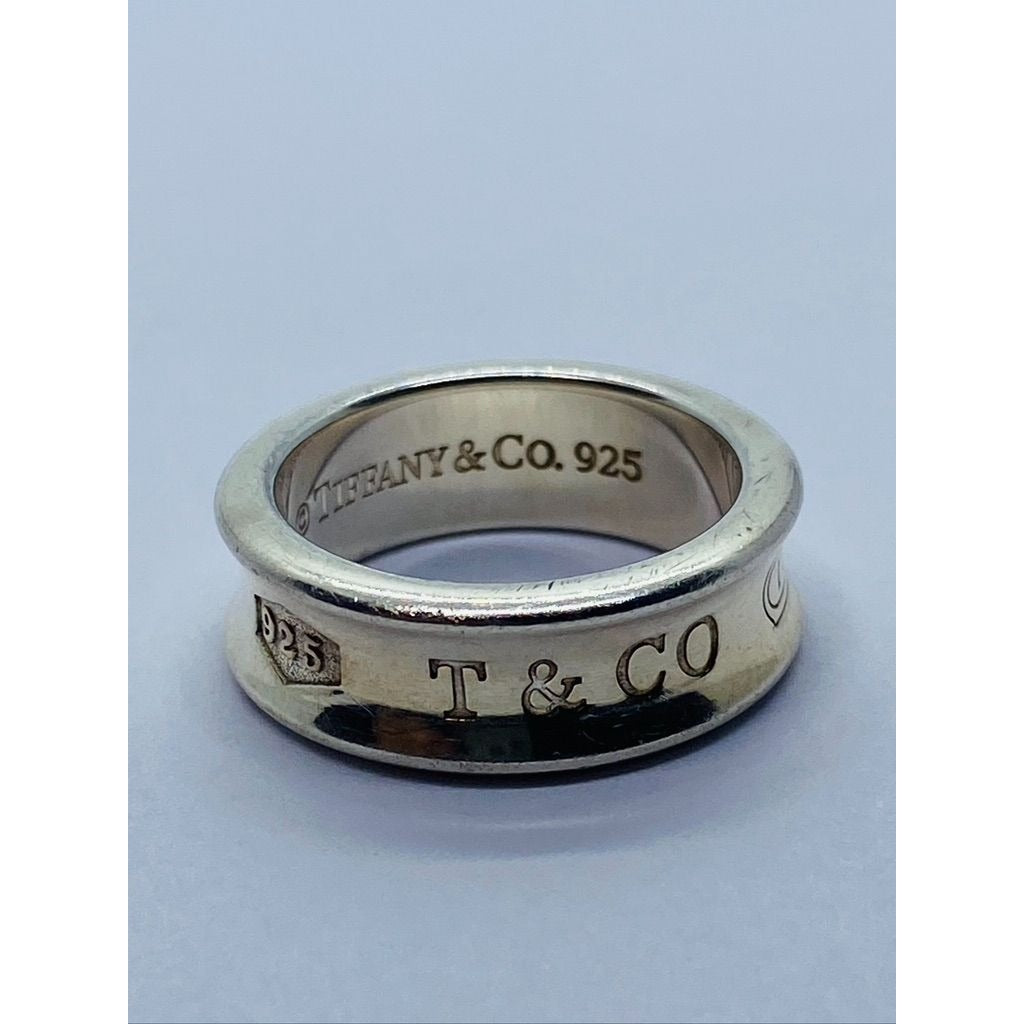 Tiffany & Co Sterling Silver 1837 Concave Ring Size 5.75