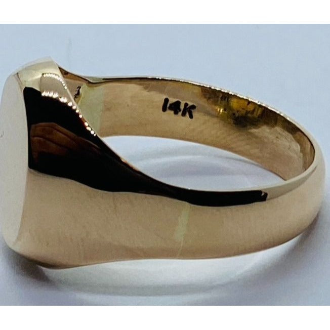 14K Rose Gold Signet Ring Size 10