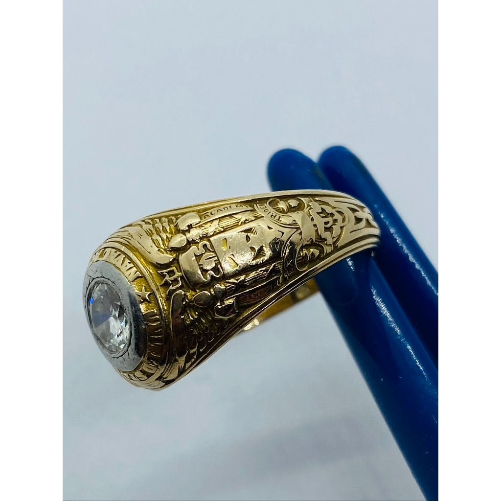 Tiffany & Co 14K Platinum .61CT 1912 Naval Academy Class Ring RARE