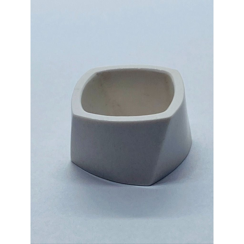 Tiffany & Co Frank Gehry Torque Wide Porcelain Ring Size 3.75