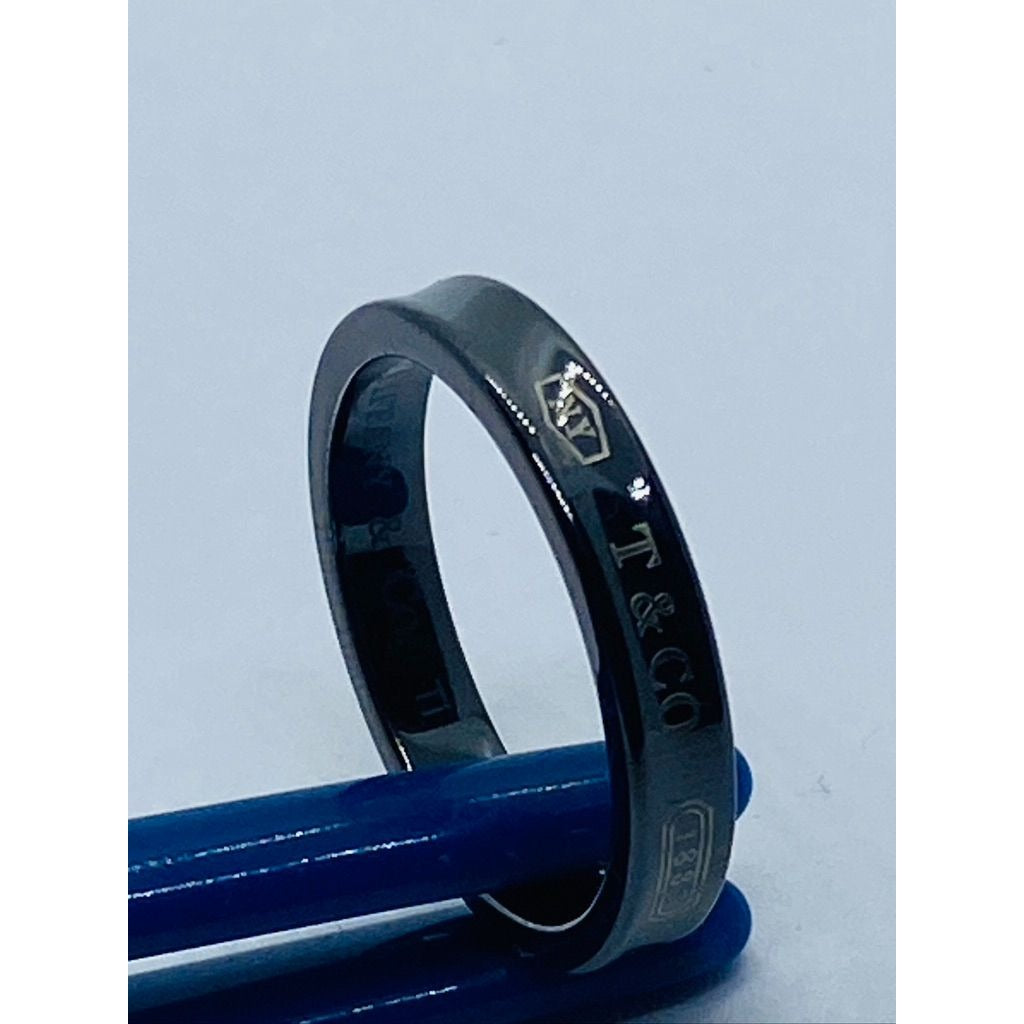 Tiffany & Co Titanium 1837 Narrow Band Ring Size 10 Mens Rare