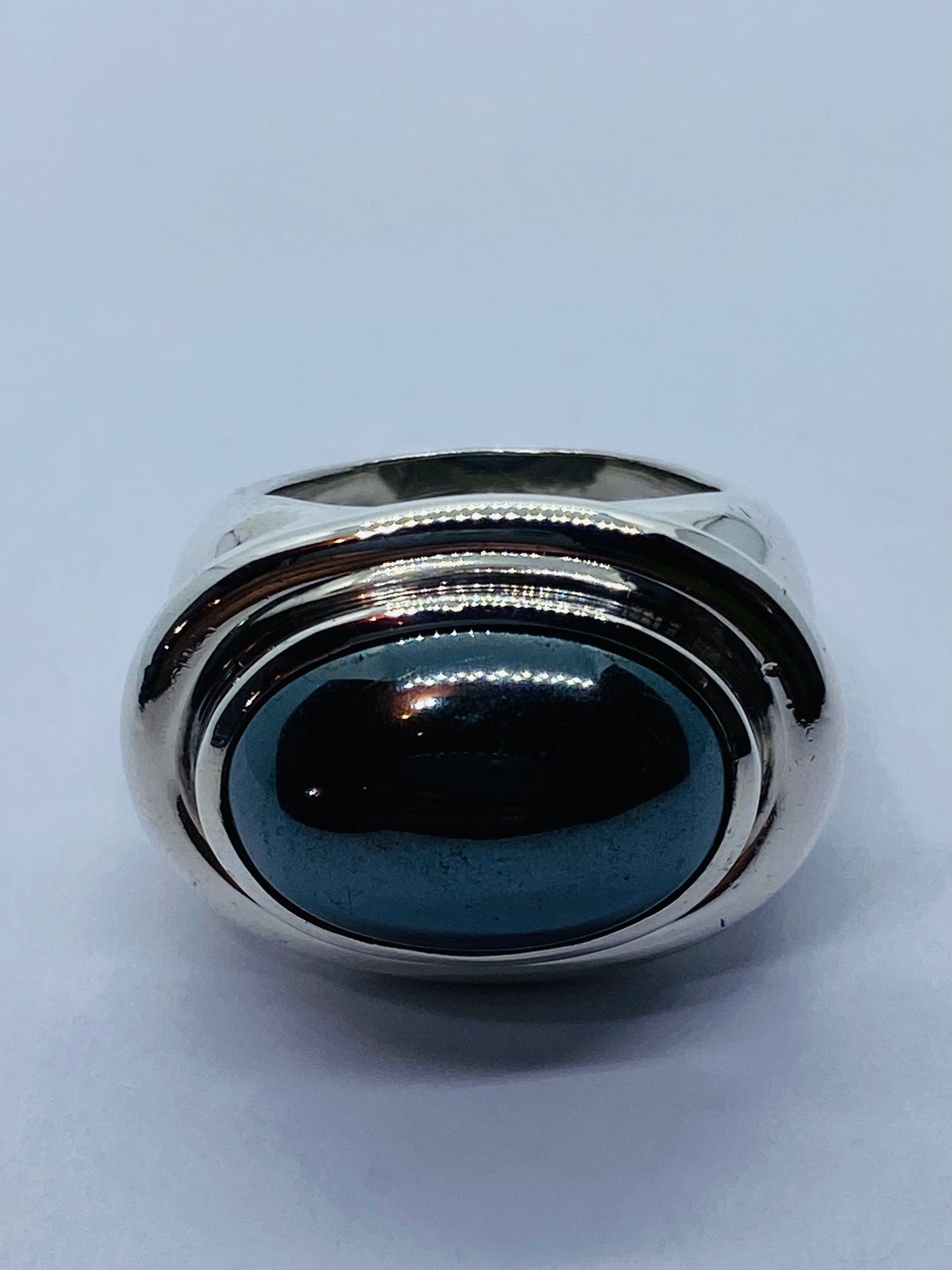 Tiffany & Co. Paloma Picasso925 Sterling Silver Cabochon Hematite Ring 7
