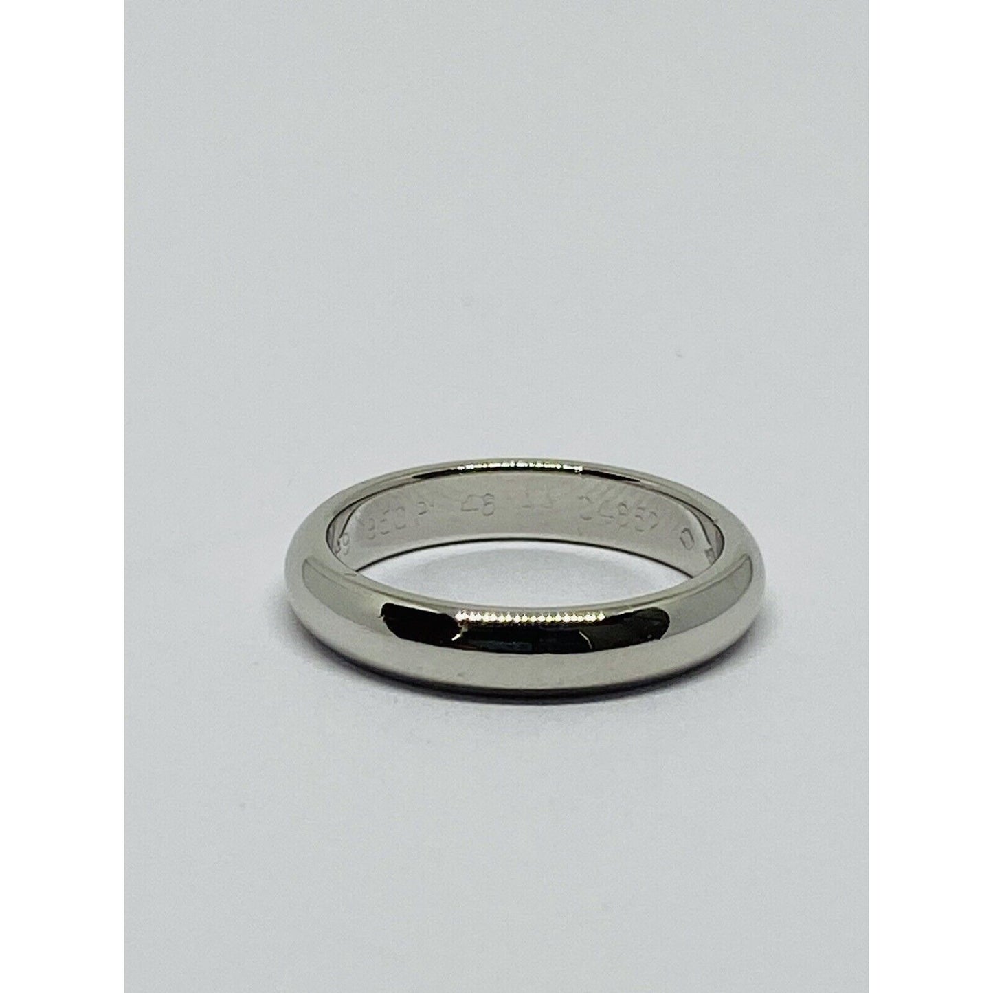 Cartier Platinum 3mm Wide Dome Wedding Band Ring Size 48 US 4.5 MINT