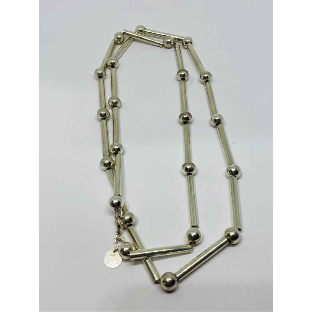 Tiffany & Co Bar bead Necklace Retired 26"