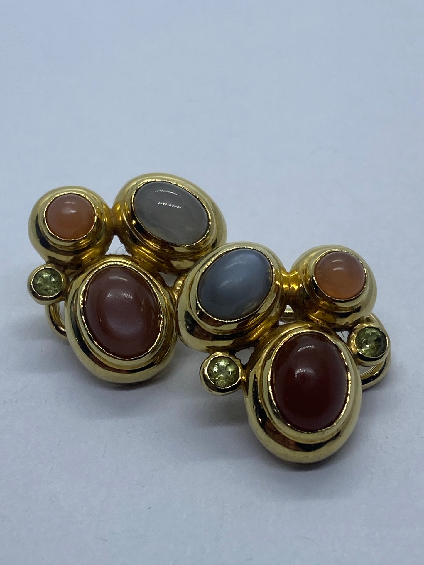 DAVID YURMAN SOLID 18K GOLD MOSAIC GEMSTONE EARRINGS Solid 18K RARE