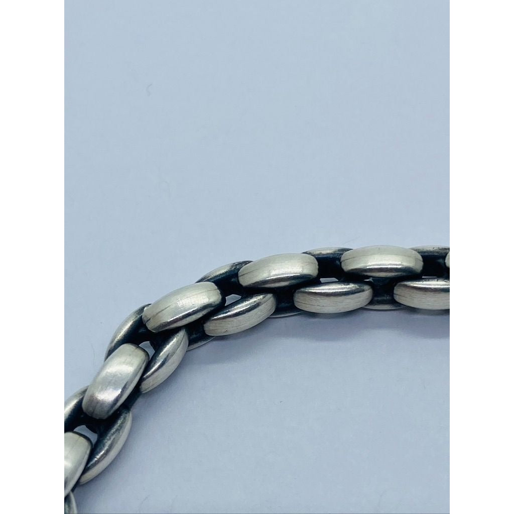 David Yurman Sterling Silver 925 ELONGATED BOX CHAIN BRACELET 8.25