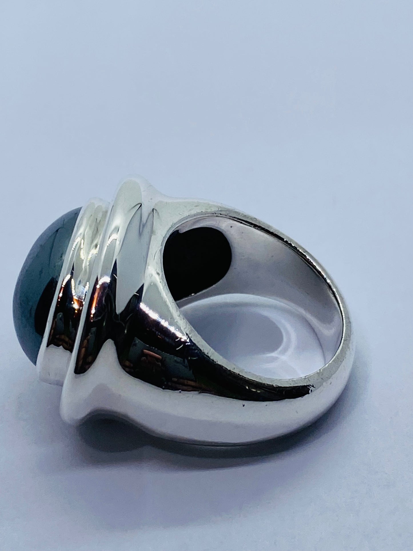 Tiffany & Co. Paloma Picasso925 Sterling Silver Cabochon Hematite Ring 7