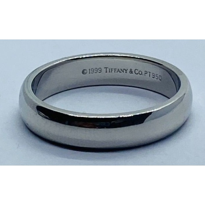 Tiffany & Co Platinum Wedding Band 4mm wide Size 7.75