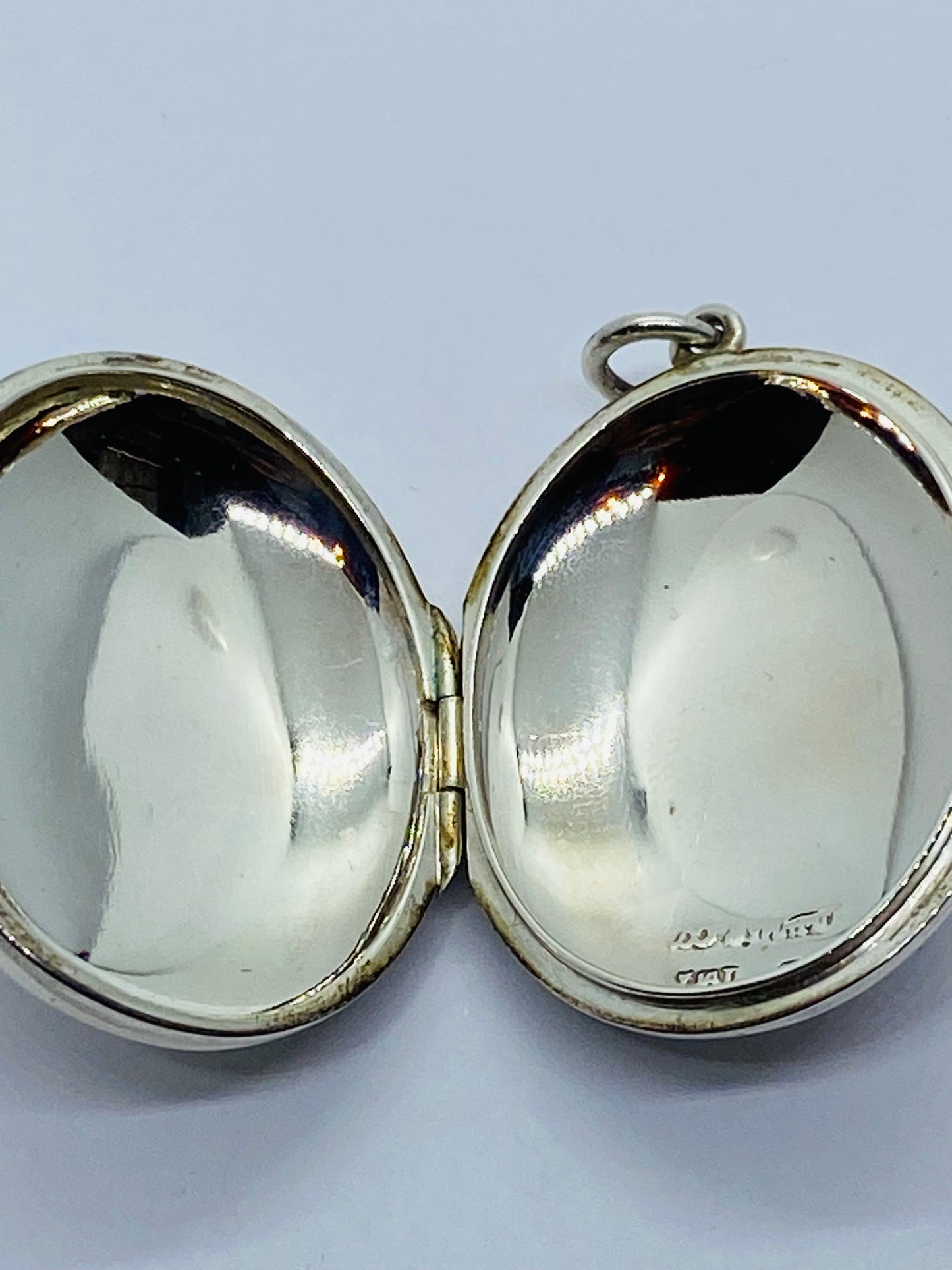 Tiffany & Co Sterling Silver Locket XL 42mm long and 31mm wide Pouch Box