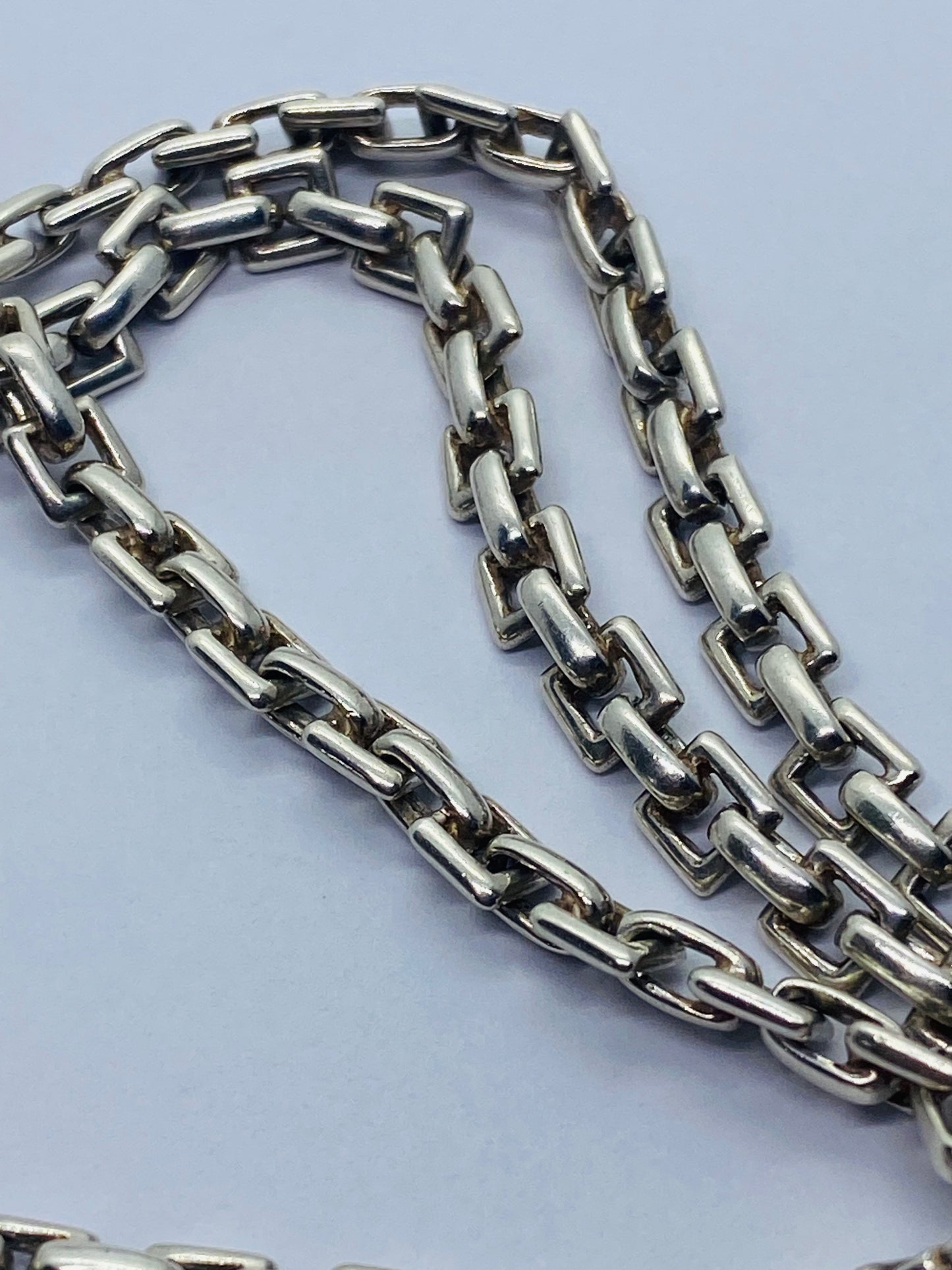 Tiffany & Co 925 Sterling Silver Box Link Chain 16" 5mm Wide