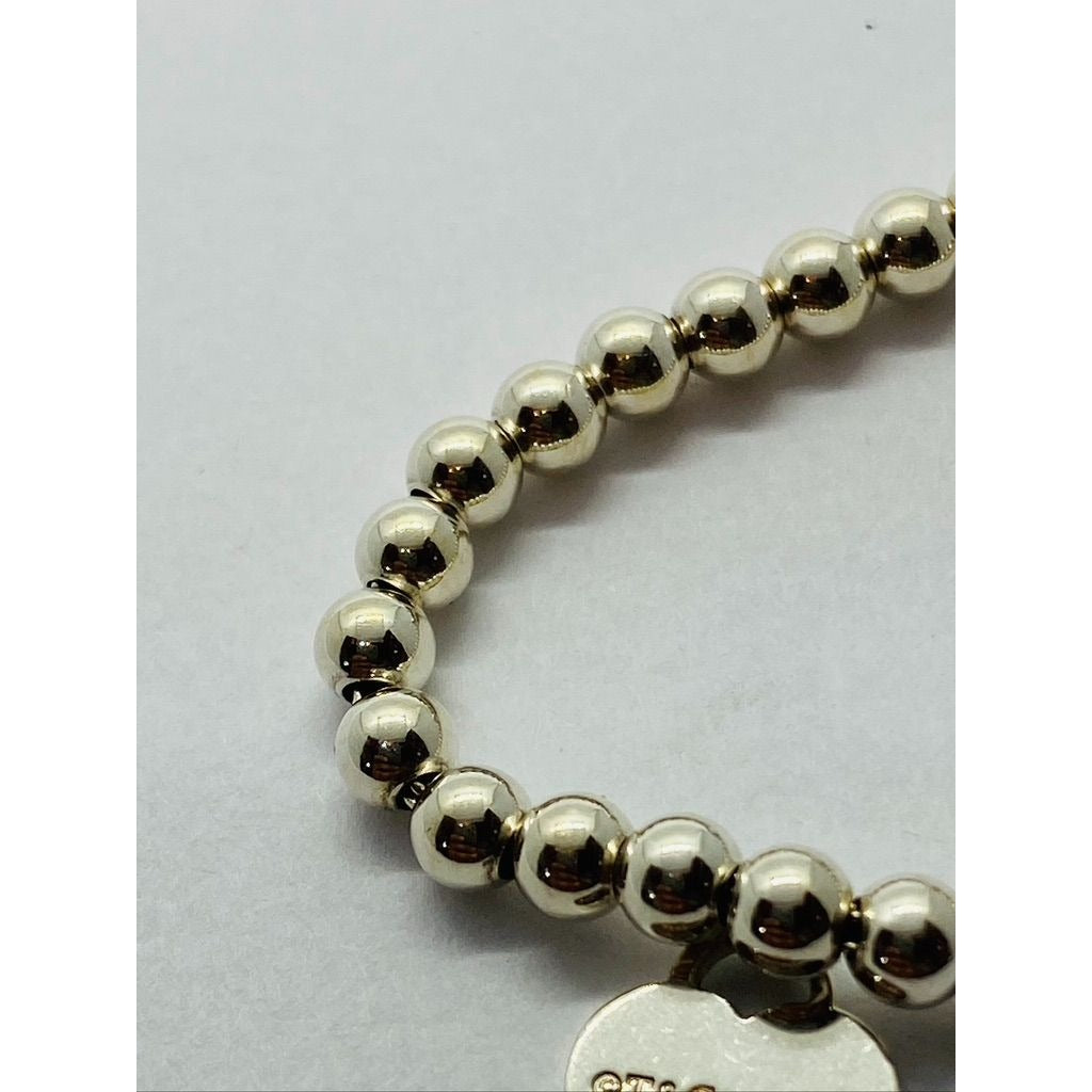 Tiffany & Co Bead "Please Return To Tiffany" 4mm heart bracelet