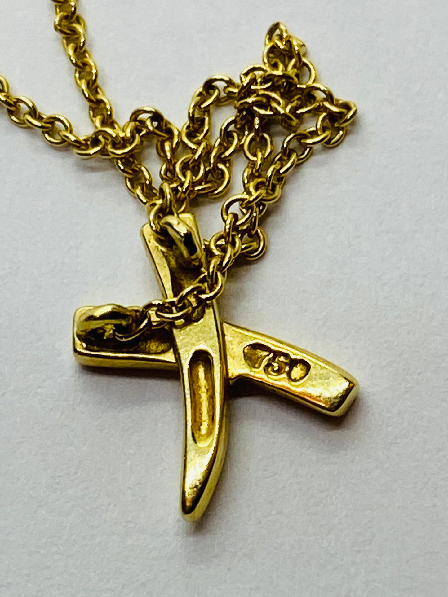 Tiffany & Co Paloma Picasso 18K Gold Mini Graffiti X Necklace 10MM