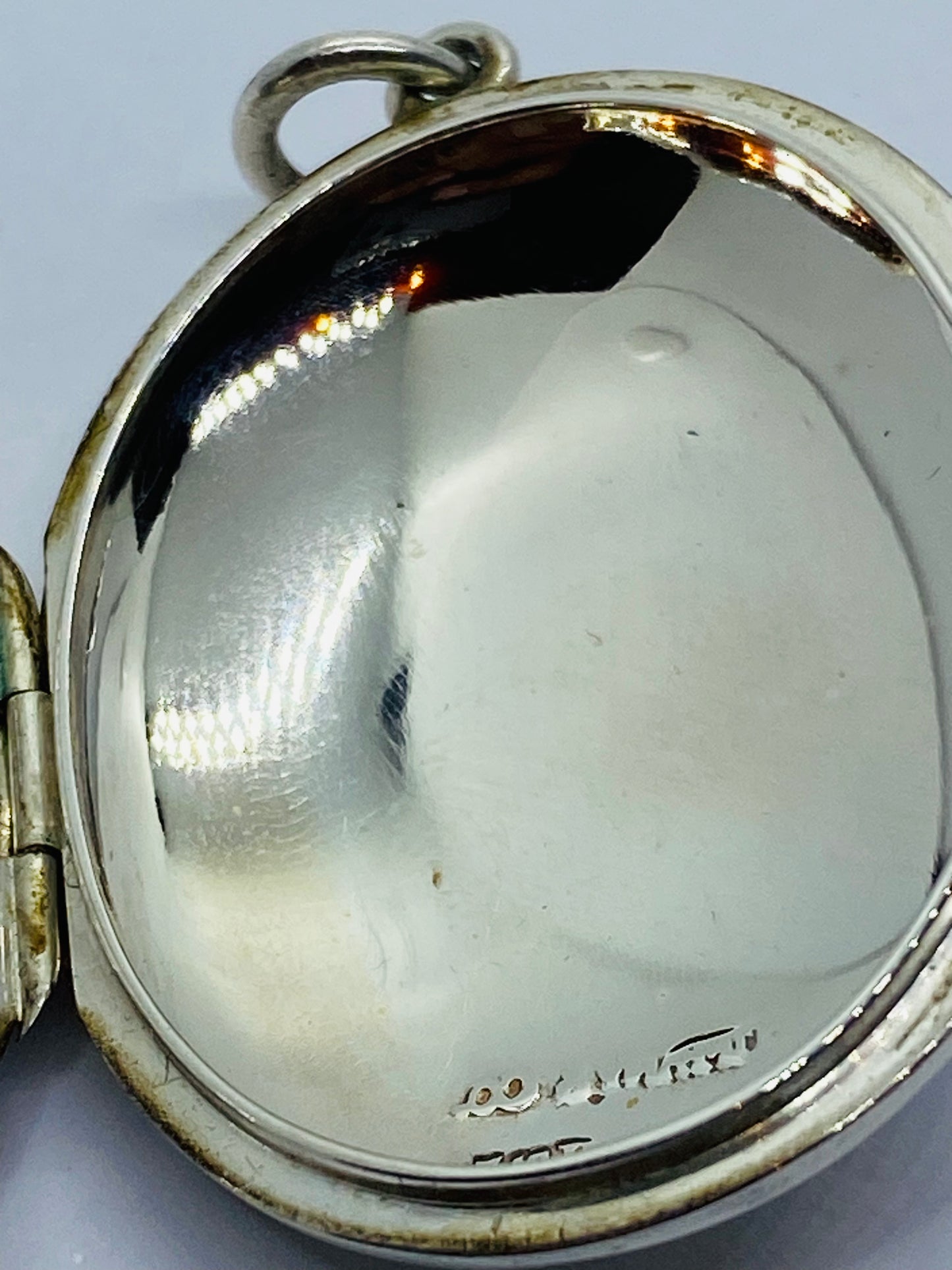 Tiffany & Co Sterling Silver Locket XL 42mm long and 31mm wide Pouch Box
