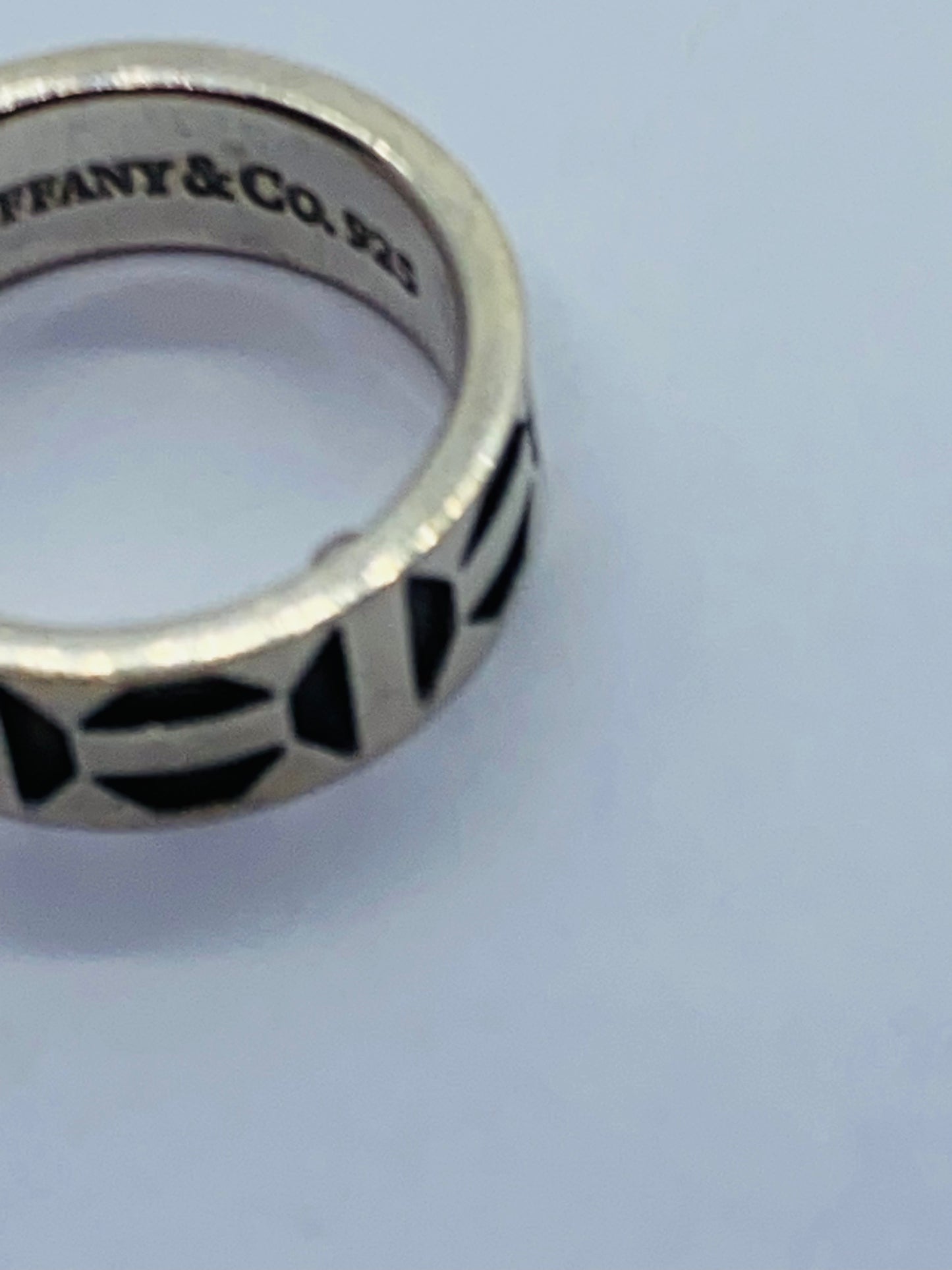 Tiffany & Co Sterling Silver Paloma Picasso Zellige Band Ring Size 4 READ!!!!!
