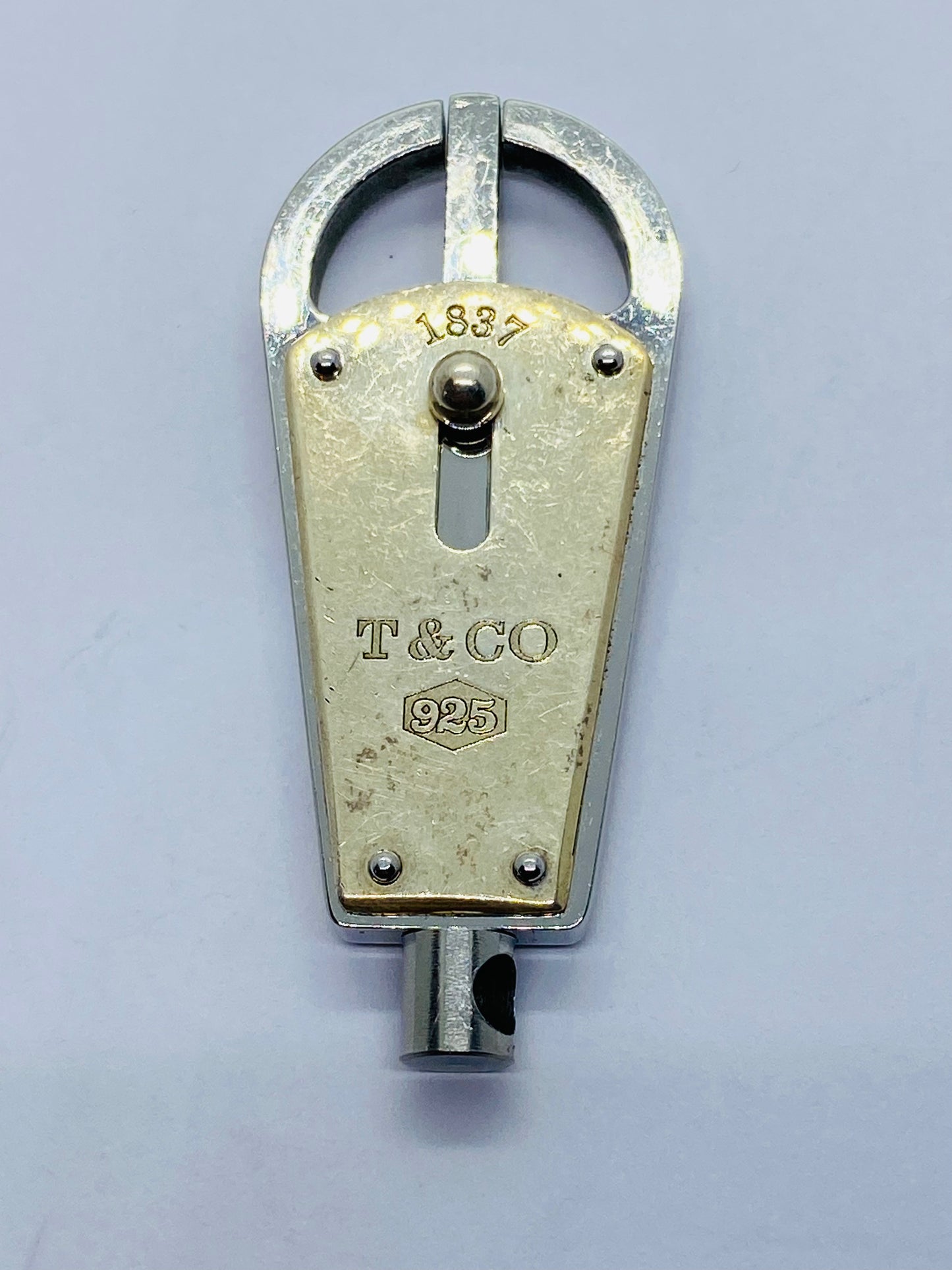 Tiffany & Co Sterling Silver 1837 Valet Key Ring Holder