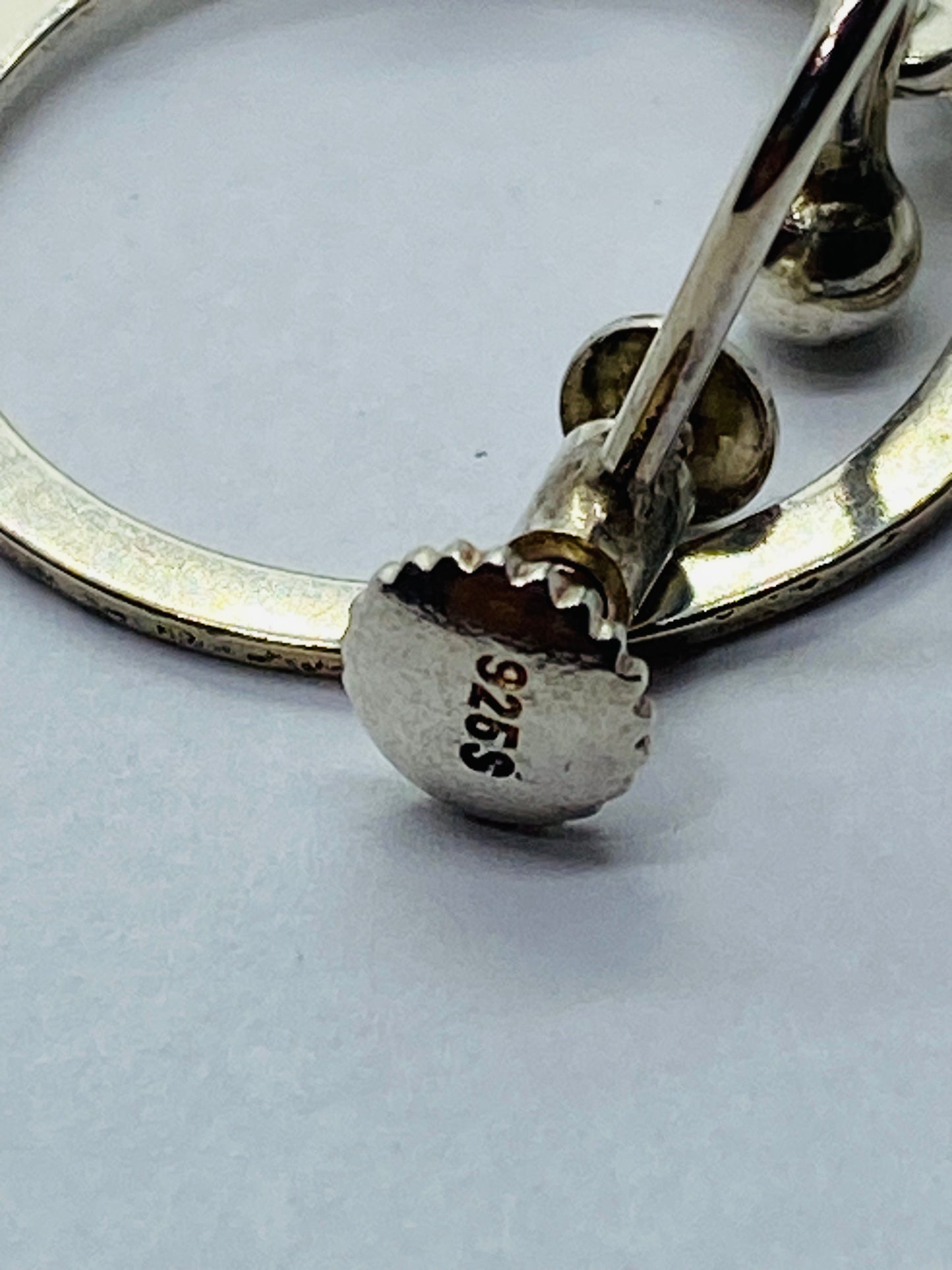 Tiffany & Co Sterling Silver 925 Screw Back Circle Dangle Earrings 28MM