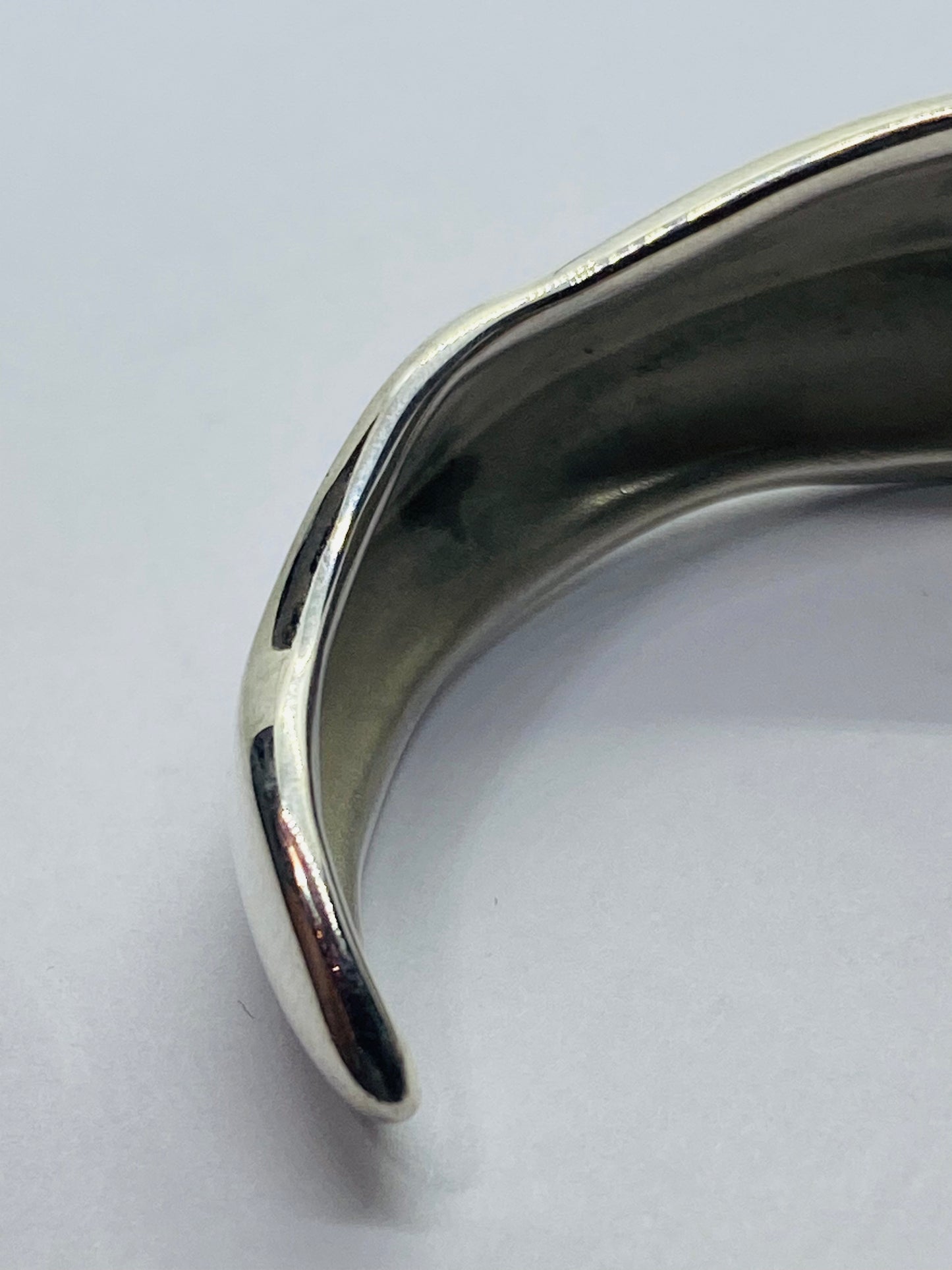 Tiffany & Co. Sterling Silver Nature Leaf Cuff Bangle Bracelet 925 6”